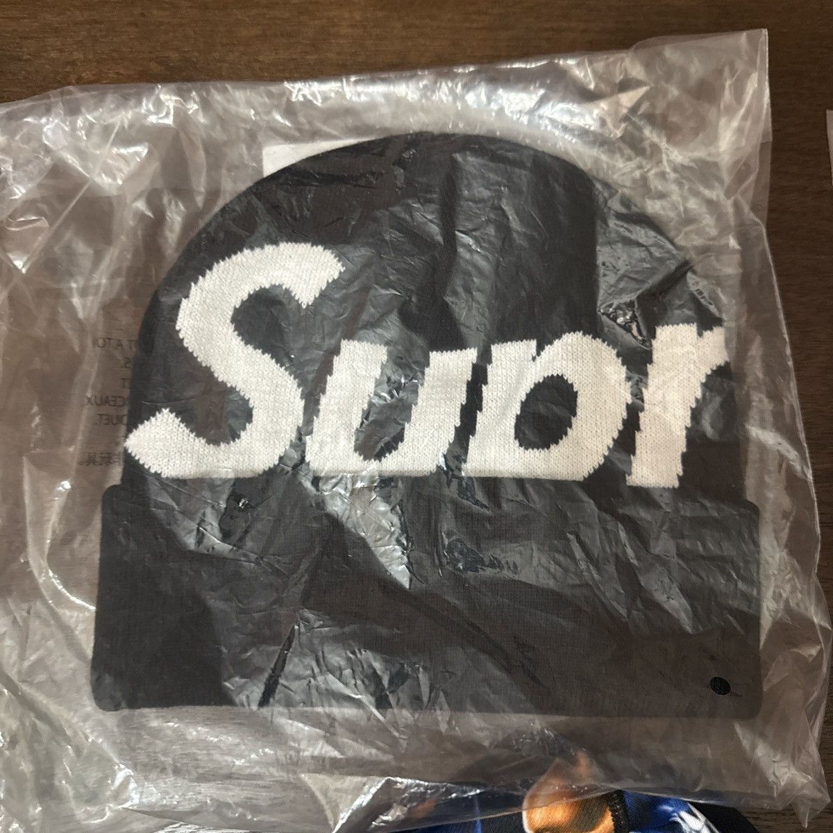 Supreme Supreme big logo beanie black F/W25 week 18 | Grailed