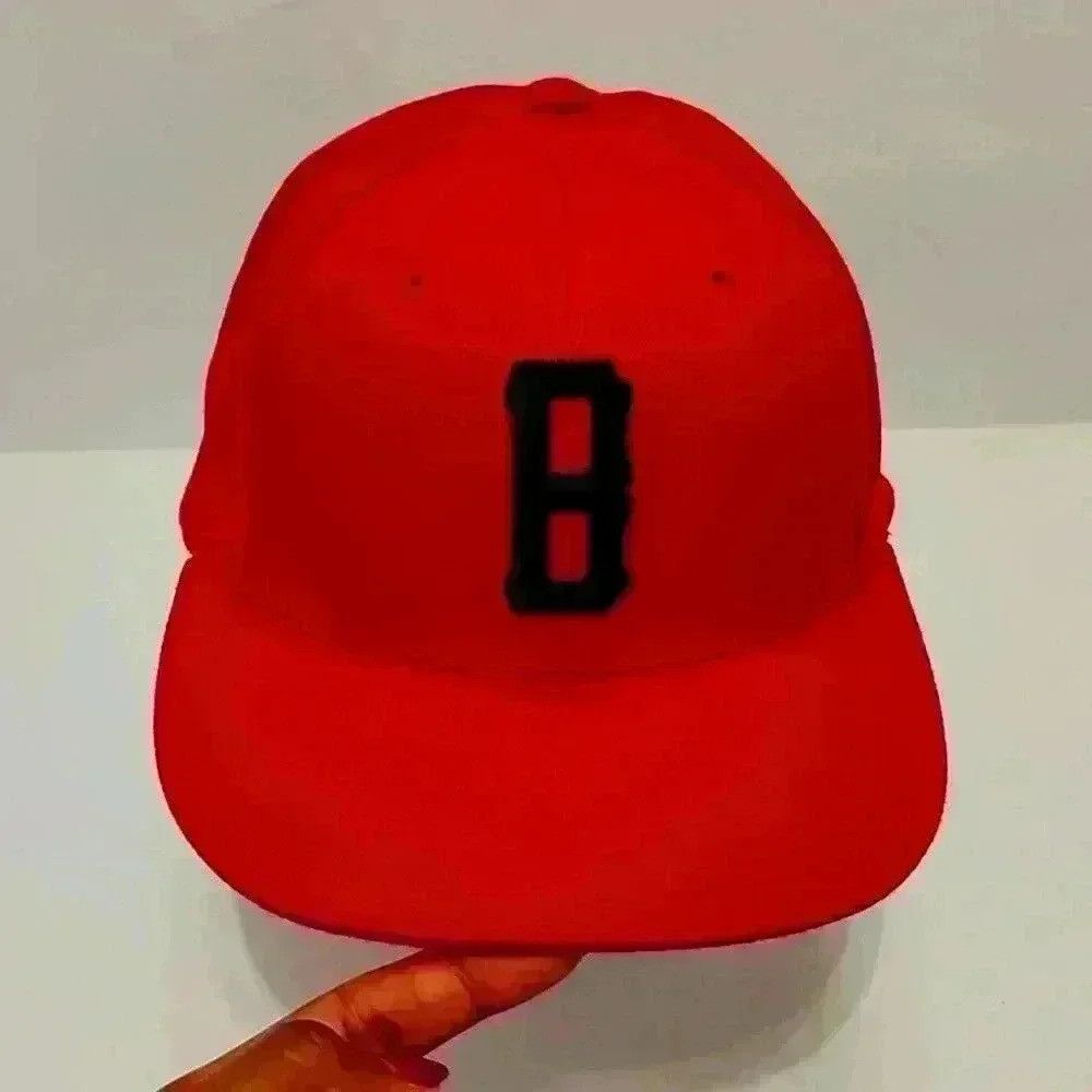 Other Pacific Headwear D- Series Red "B" Baseball Cap Flex fit Hat Size ONE SIZE - 1 Thumbnail