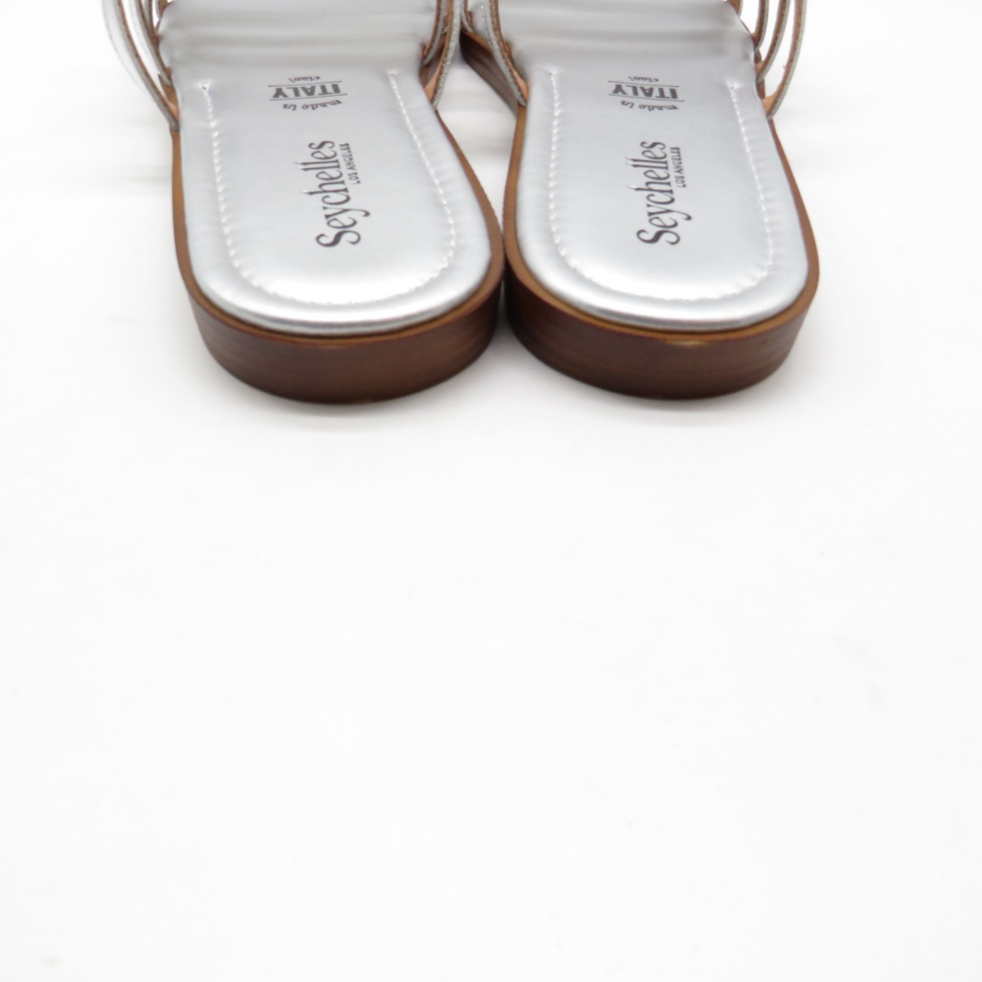 Seychelles Seychelles Women's Silver Strappy Sandals Size 9 Adjustable Size US 9 / IT 39 - 5 Thumbnail