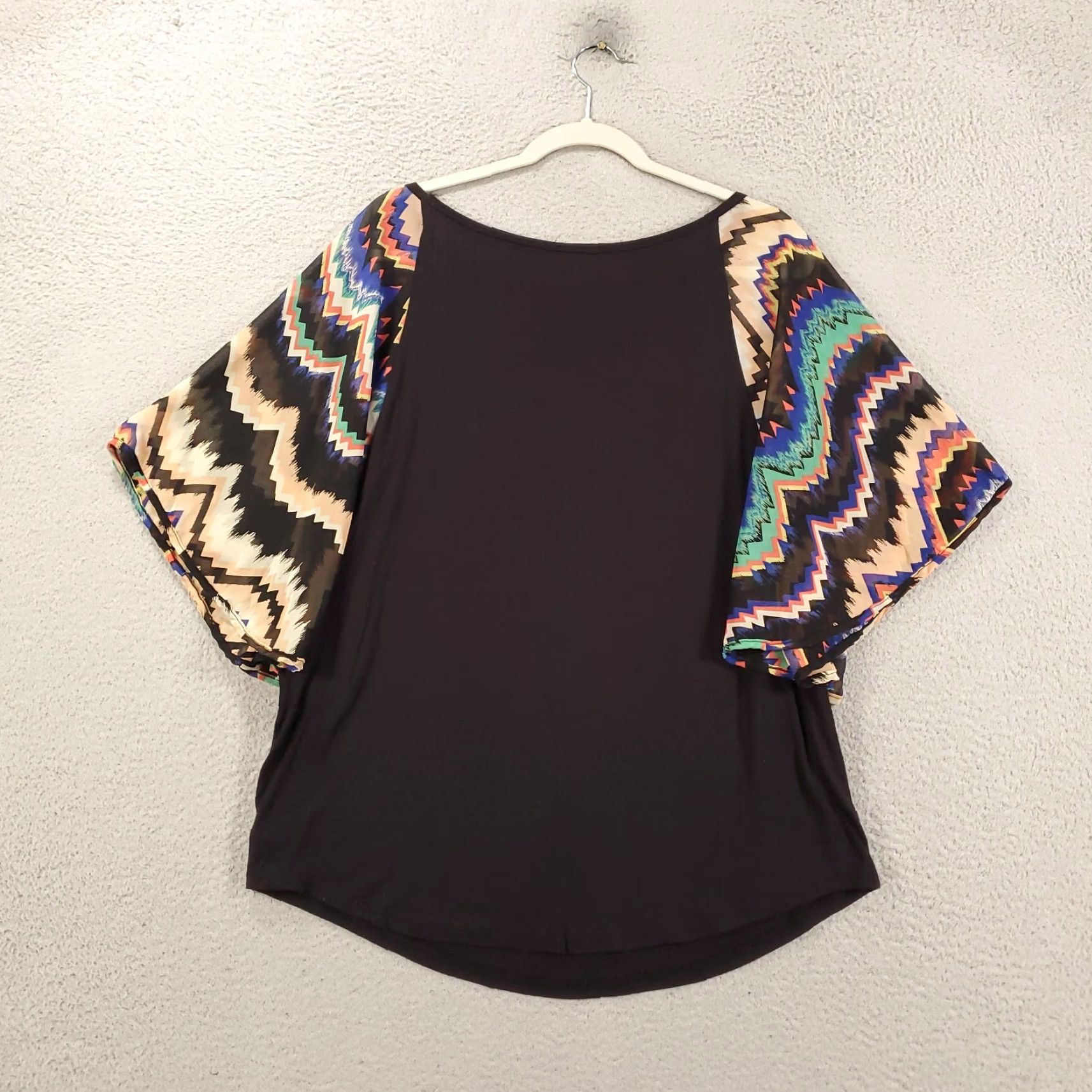 Bell Vocal Aztec Tunic Blouse Womens Small Multicolor Bohemian Bell Sleeve Pullover Size S / US 4 / IT 40 - 7 Thumbnail