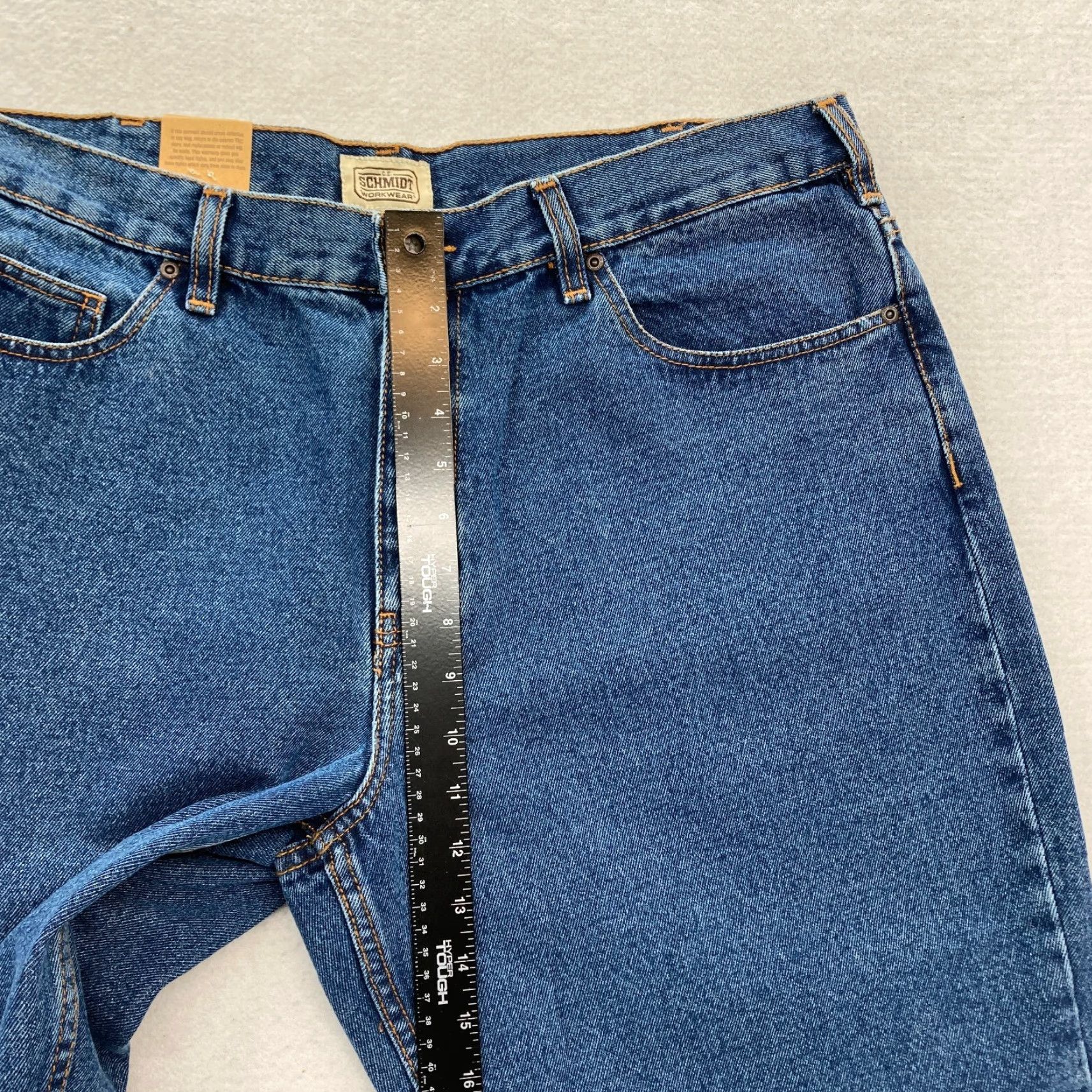 Vintage Foundry Relaxed Straight Jeans Mens 38x32 Medium Wash Blue Denim Workwear Pants Size US 38 / EU 54 - 7 Thumbnail