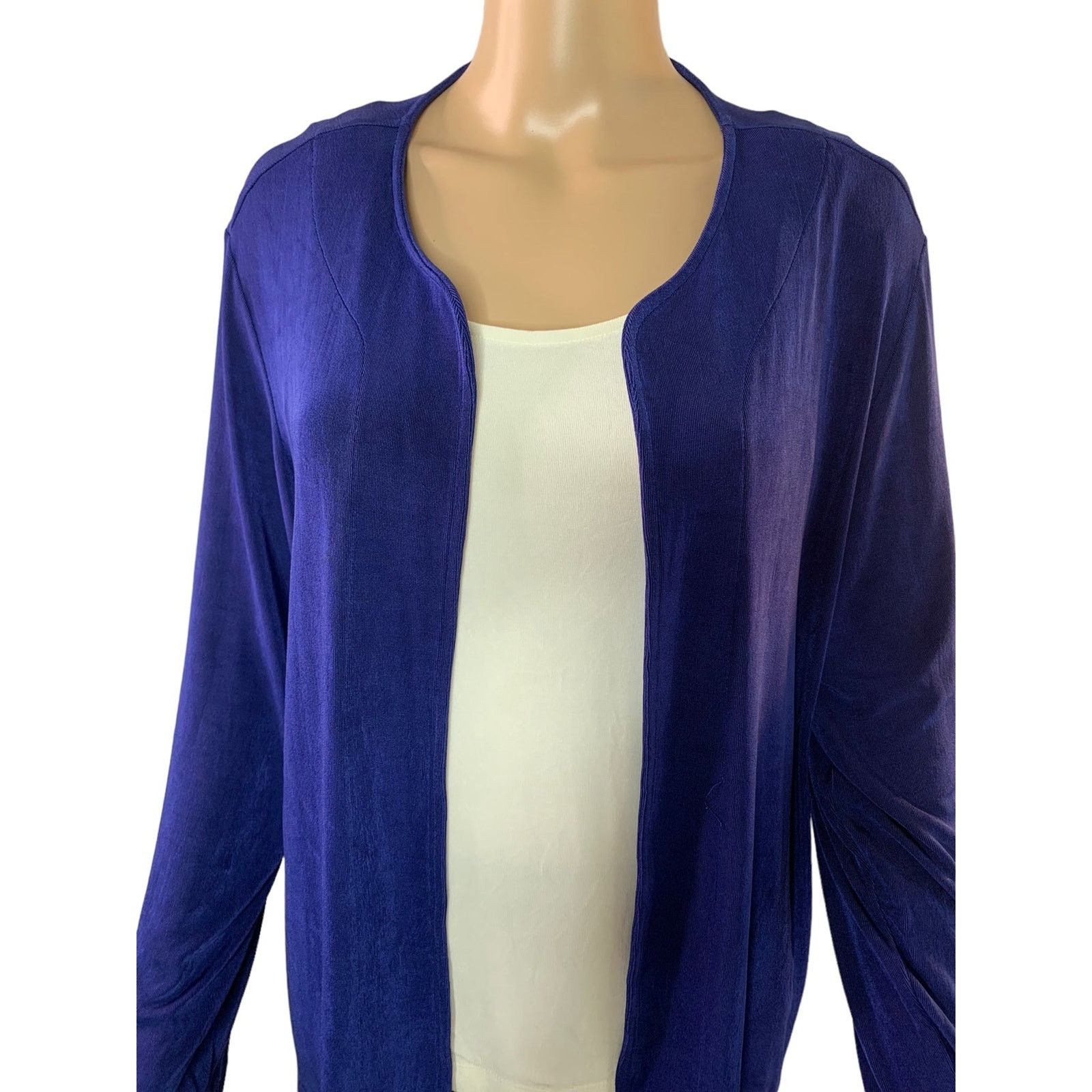 Chicos Chicos Travelers Top Women Size 3 US XL Cardigan Blue USA Size XL / US 12-14 / IT 48-50 - 8 Thumbnail