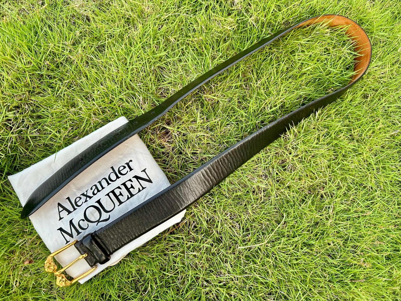 Alexander McQueen Authentic Alexander McQueen Skull Buckle Leather Belt Size ONE SIZE - 6 Thumbnail