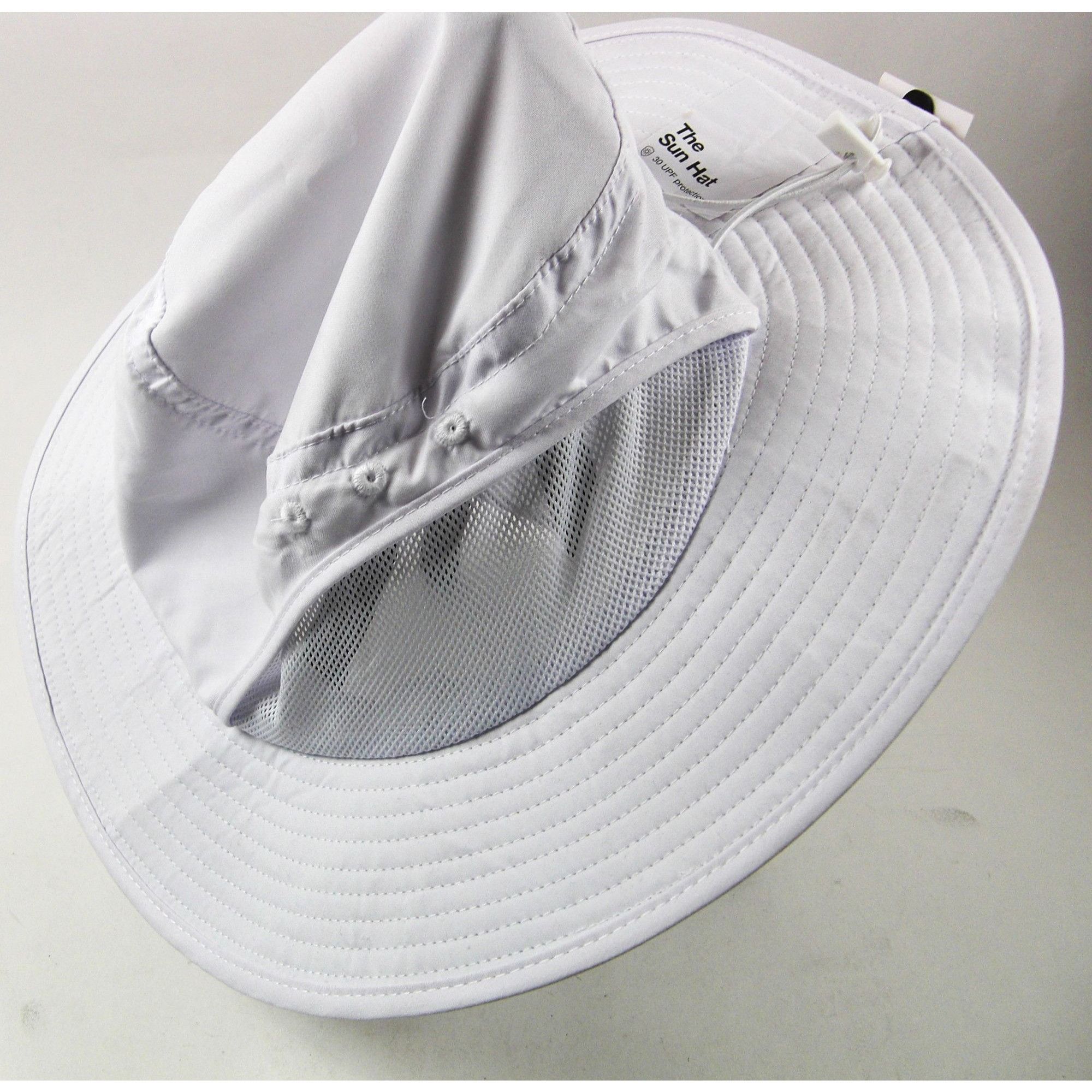 Sonoma Sonoma White Sun Hat Adjustable Neck Strap Size Large NEW Size ONE SIZE - 4 Thumbnail
