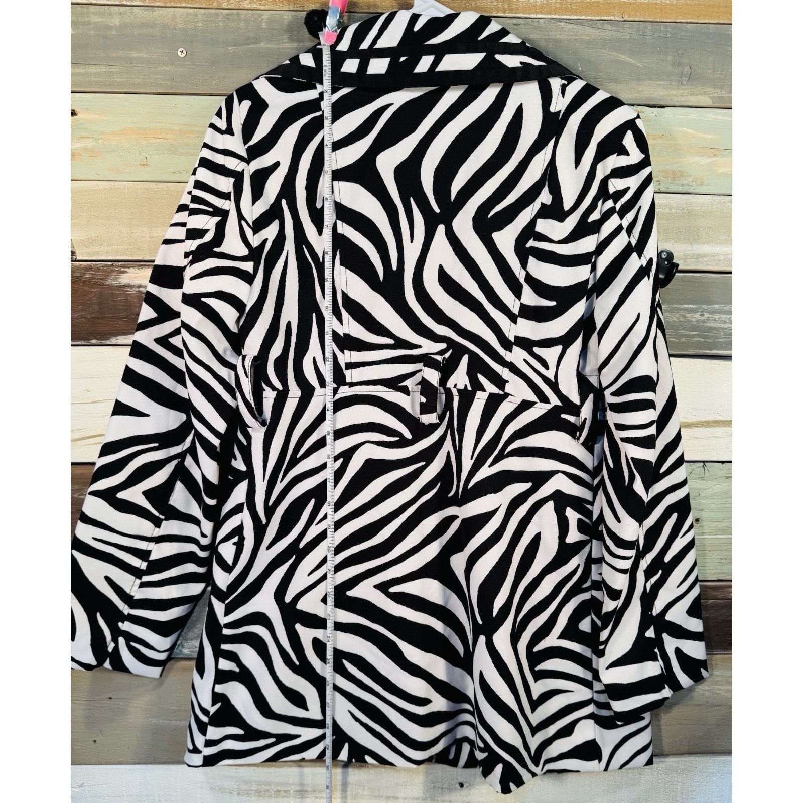 Other Heart Soul Black & White Zebra Stripes Button Up Coat Jacket Size M / US 6-8 / IT 42-44 - 10 Thumbnail
