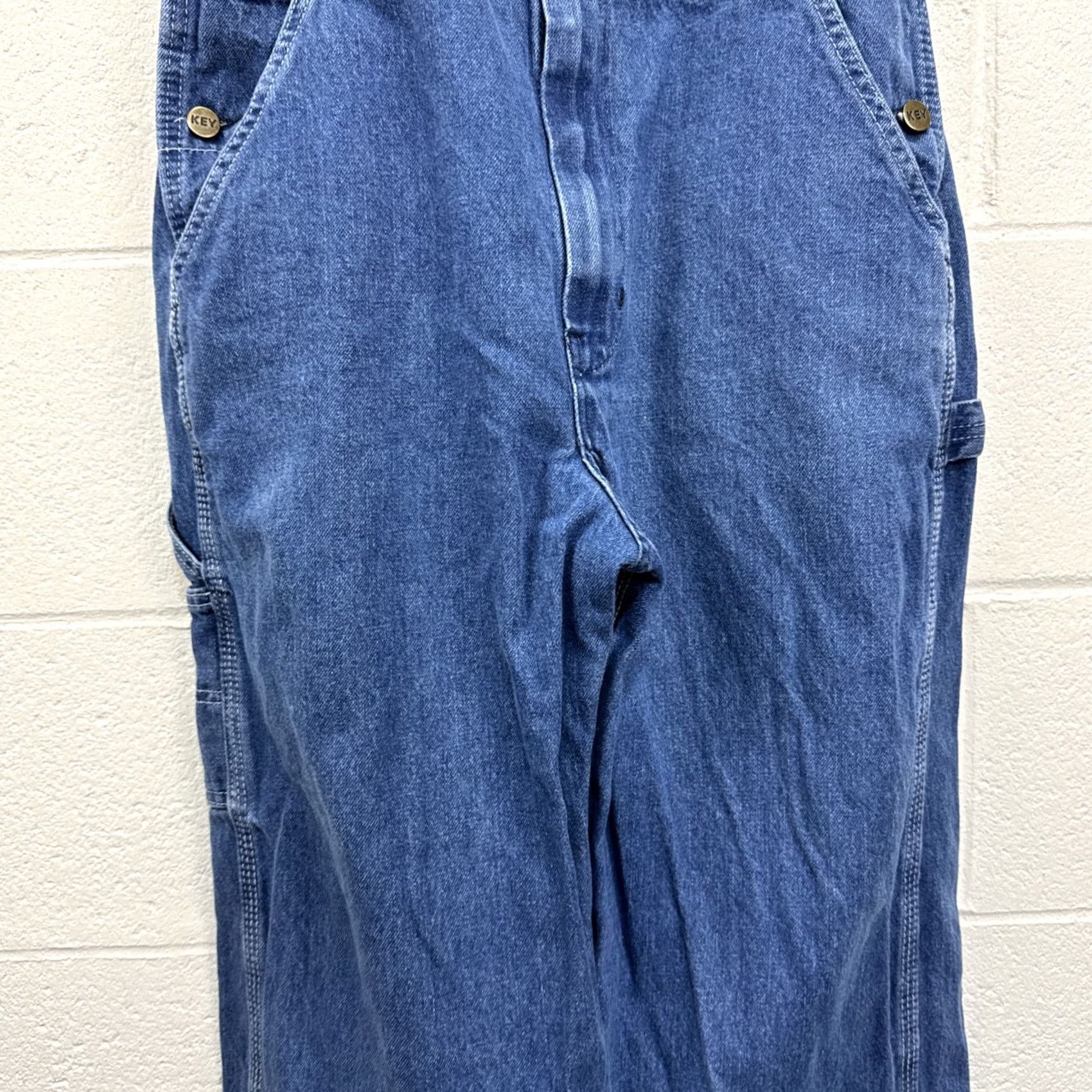 Vintage VINTAGE Key Imperial Overalls Men’s 34X29 Blue Denim Carpenter Workwear Outdoors Jeans 90s Mens Size US 34 / EU 50 - 6 Thumbnail