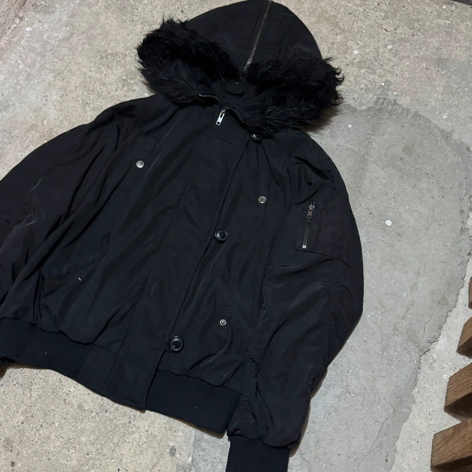 Vintage Fur split hood bomber bomber Size US M / EU 48-50 / 2 - 2 Thumbnail