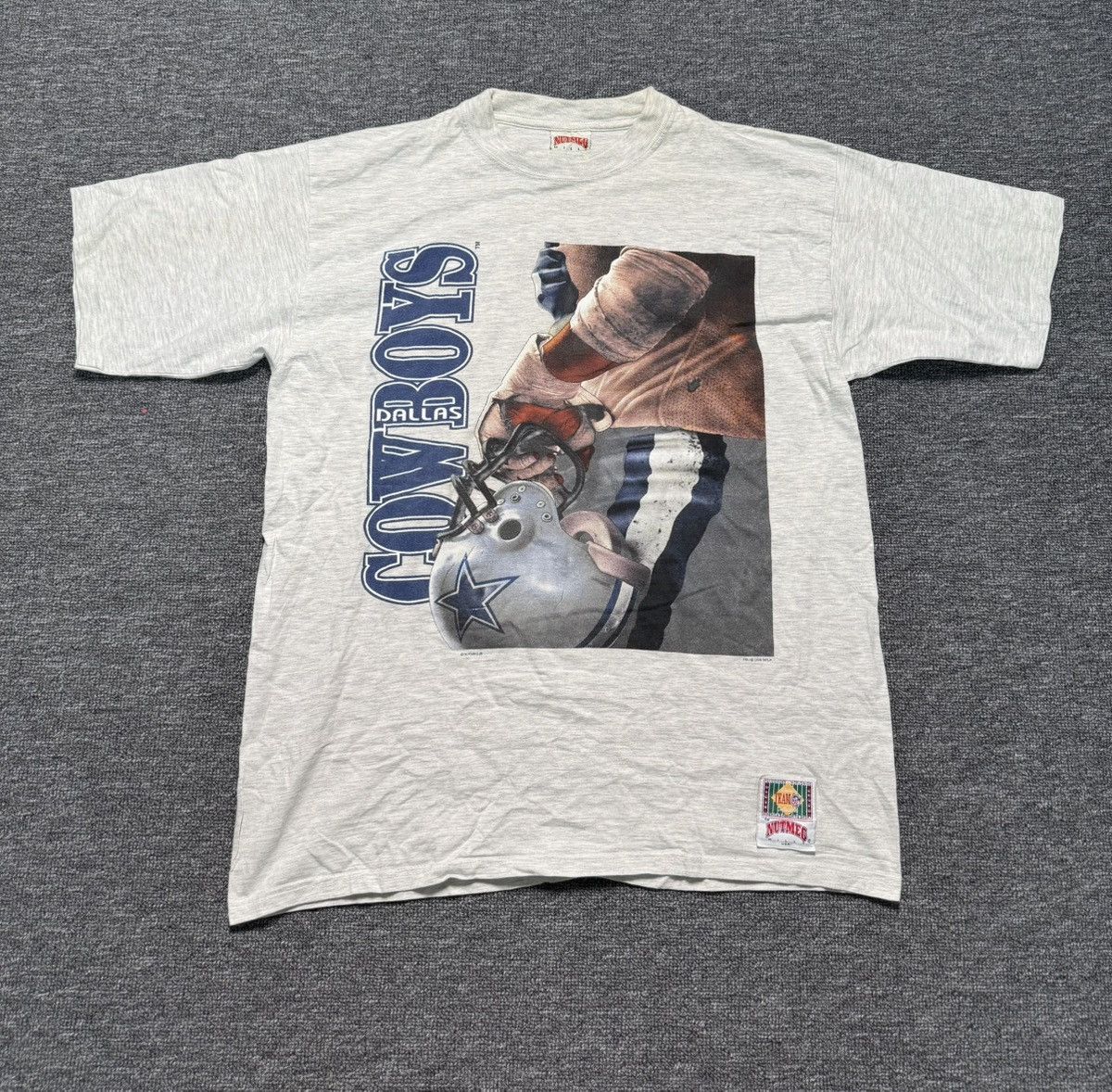 NFL × Nutmeg Vintage Nutmeg Mills Dallas Cowboys NFL T-Shirt Mens L 90s Size US L / EU 52-54 / 3 - 1 Thumbnail