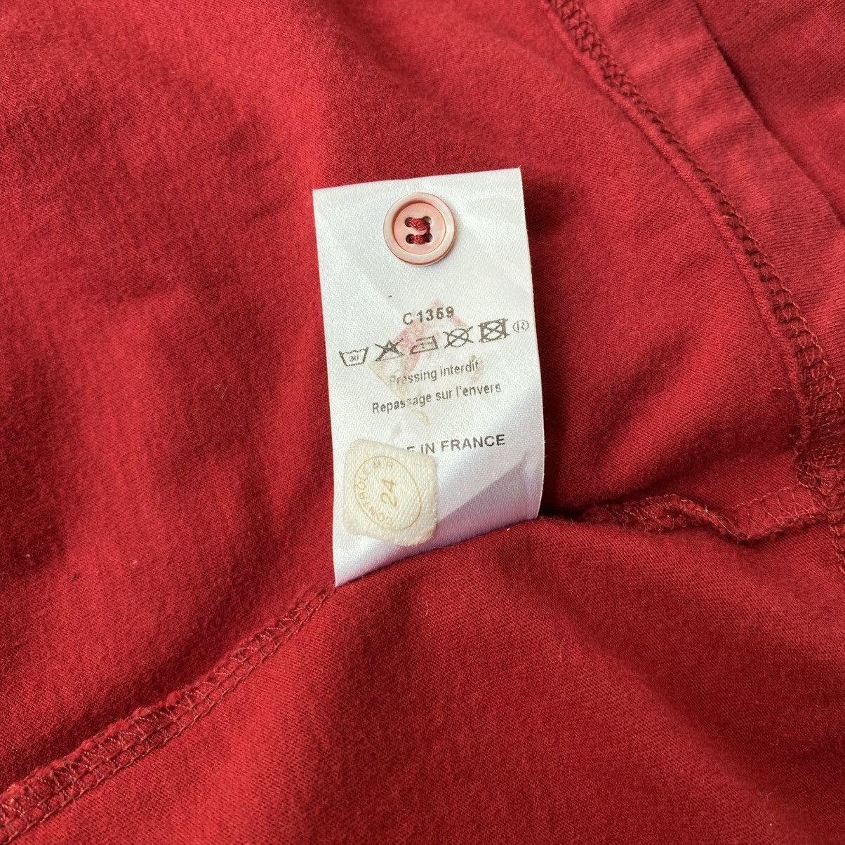 Marithe + Francois Girbaud MARITHE FRANÇOIS GIRBAUD Red Zip-Detail Long Sleeve Shirt Size US L / EU 52-54 / 3 - 13 Thumbnail
