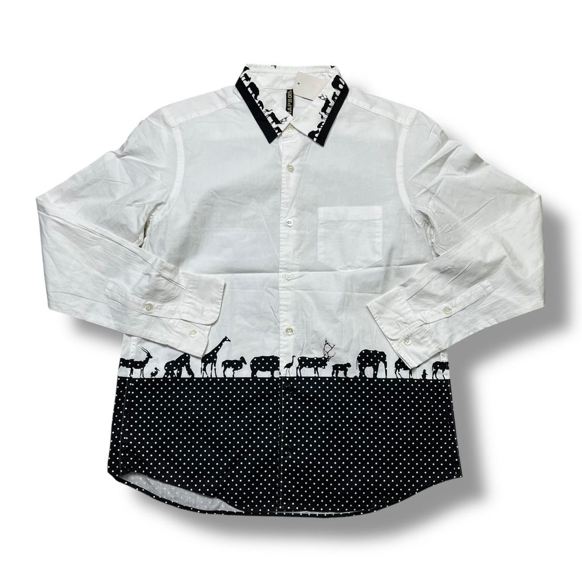 Issey miyake frapbois animals long sleeve button ups shirt