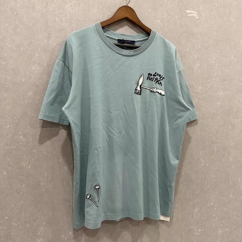 Louis Vuitton Louis Vuitton Hammer Tool Embroidery Haze Blue Short Sleeve Size US XXL / EU 58 / 5 - 3 Thumbnail