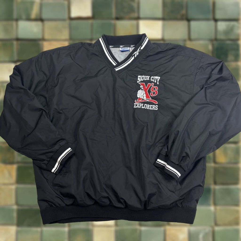 Reebok VINTAGE Reebok Windbreaker Jacket XL Men Black Sioux City Explorers MiLB City Weekend Size US XL / EU 56 / 4 - 1 Thumbnail