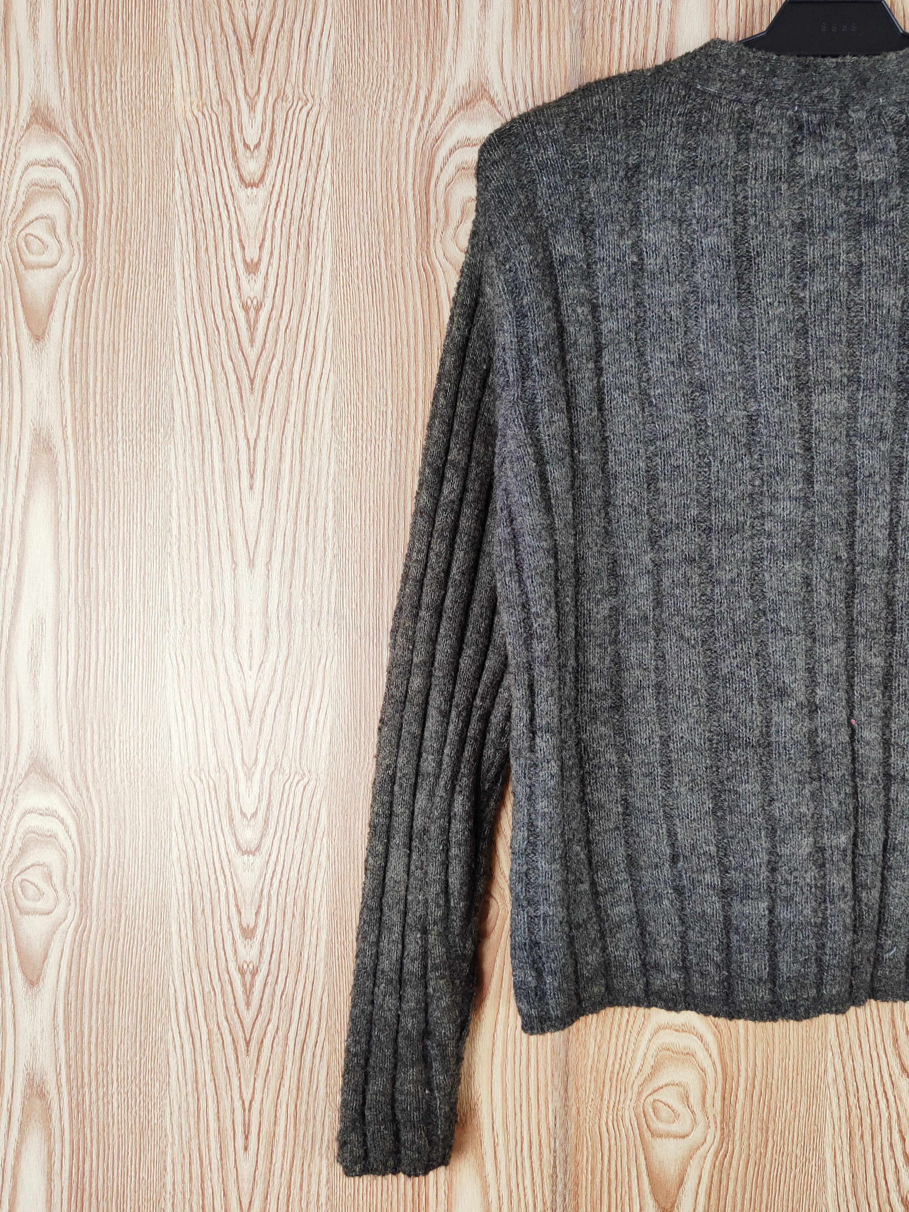 Aran Isles Knitwear × Japanese Brand Bellne Dark Gray Knitwear Cardigan #W587 Size M / US 6-8 / IT 42-44 - 9 Thumbnail