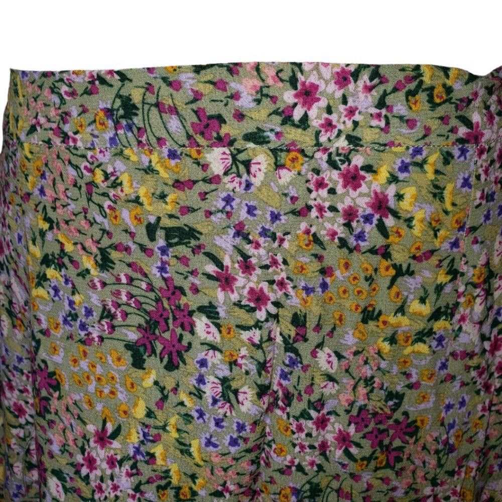 Designer CT335 Philosophy Floral Maxi Skirt with Split L Size 36" / US 14 / IT 50 - 5 Thumbnail