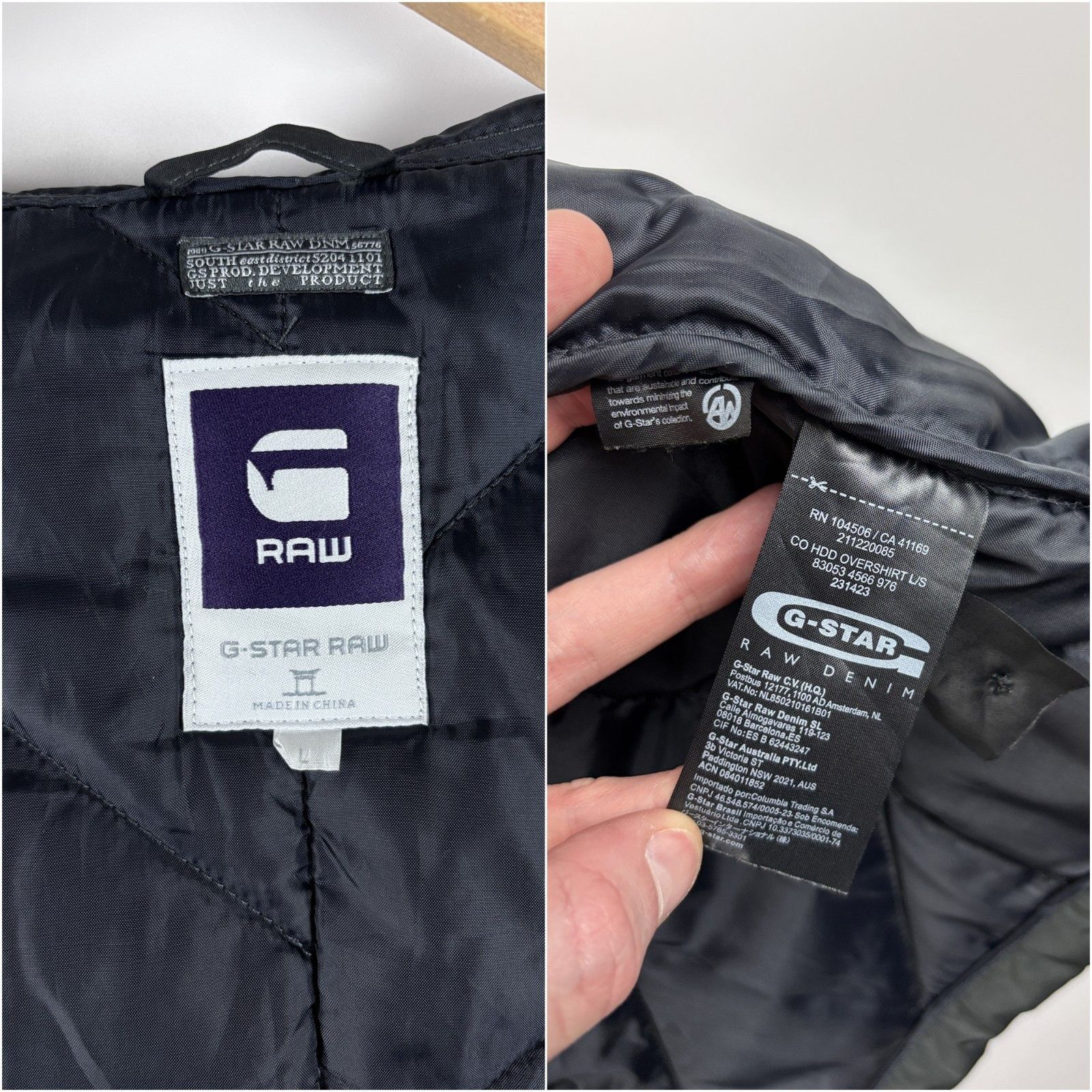 G-Star G-Star CO HDD Overshirt Hooded Quilted Jacket Black Size L Size US L / EU 52-54 / 3 - 10 Thumbnail