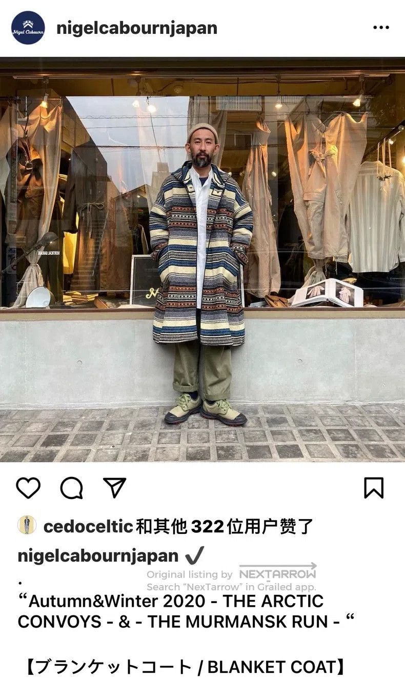 Nigel Cabourn Nigel Cabourn Cotton blanket coat Size US M / EU 48-50 / 2 - 9 Thumbnail