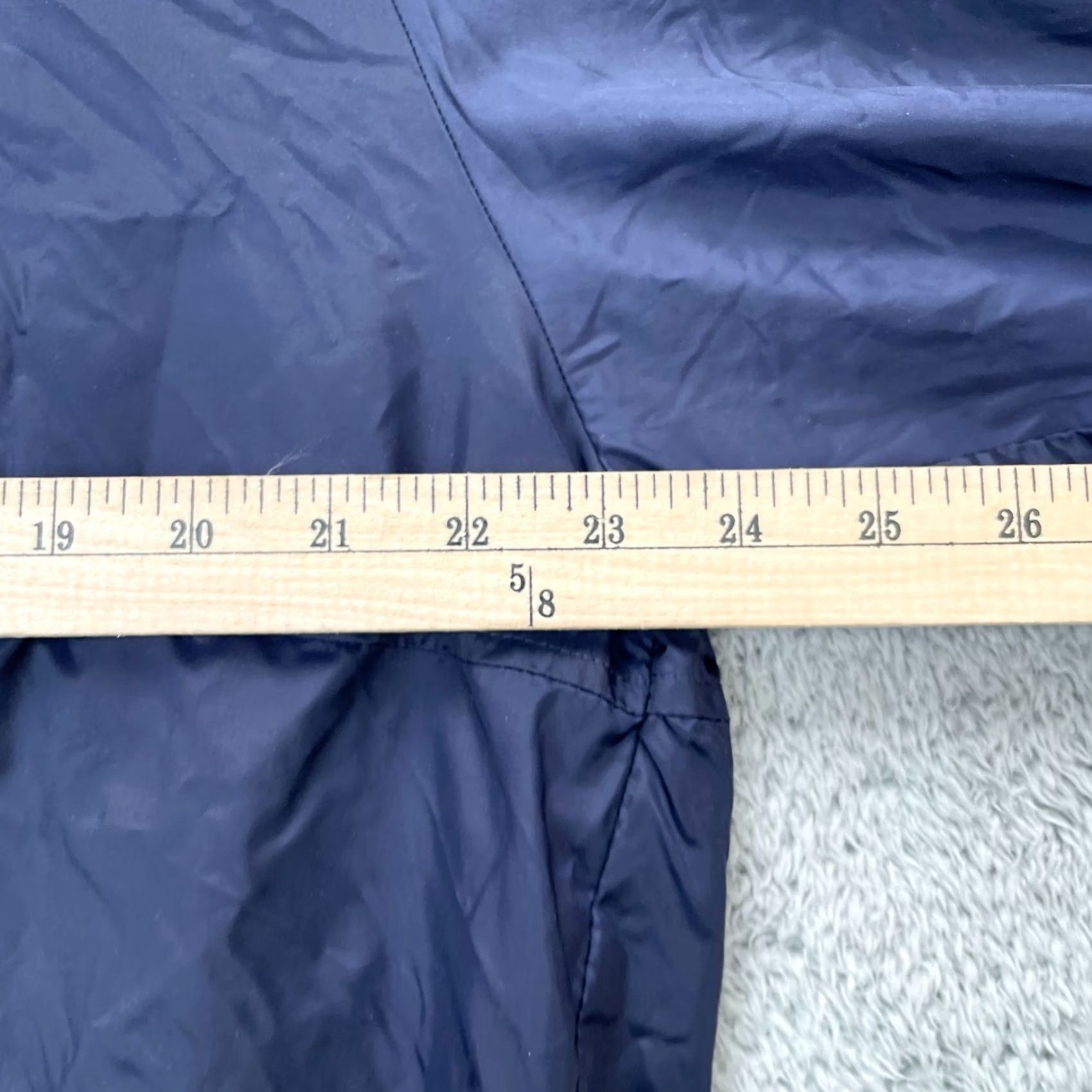 Vintage Six Flags Jacket Men Large Blue Embroidered Logo Zip Hooded Windbreaker Anorak Coat Active Wear Size US L / EU 52-54 / 3 - 8 Thumbnail