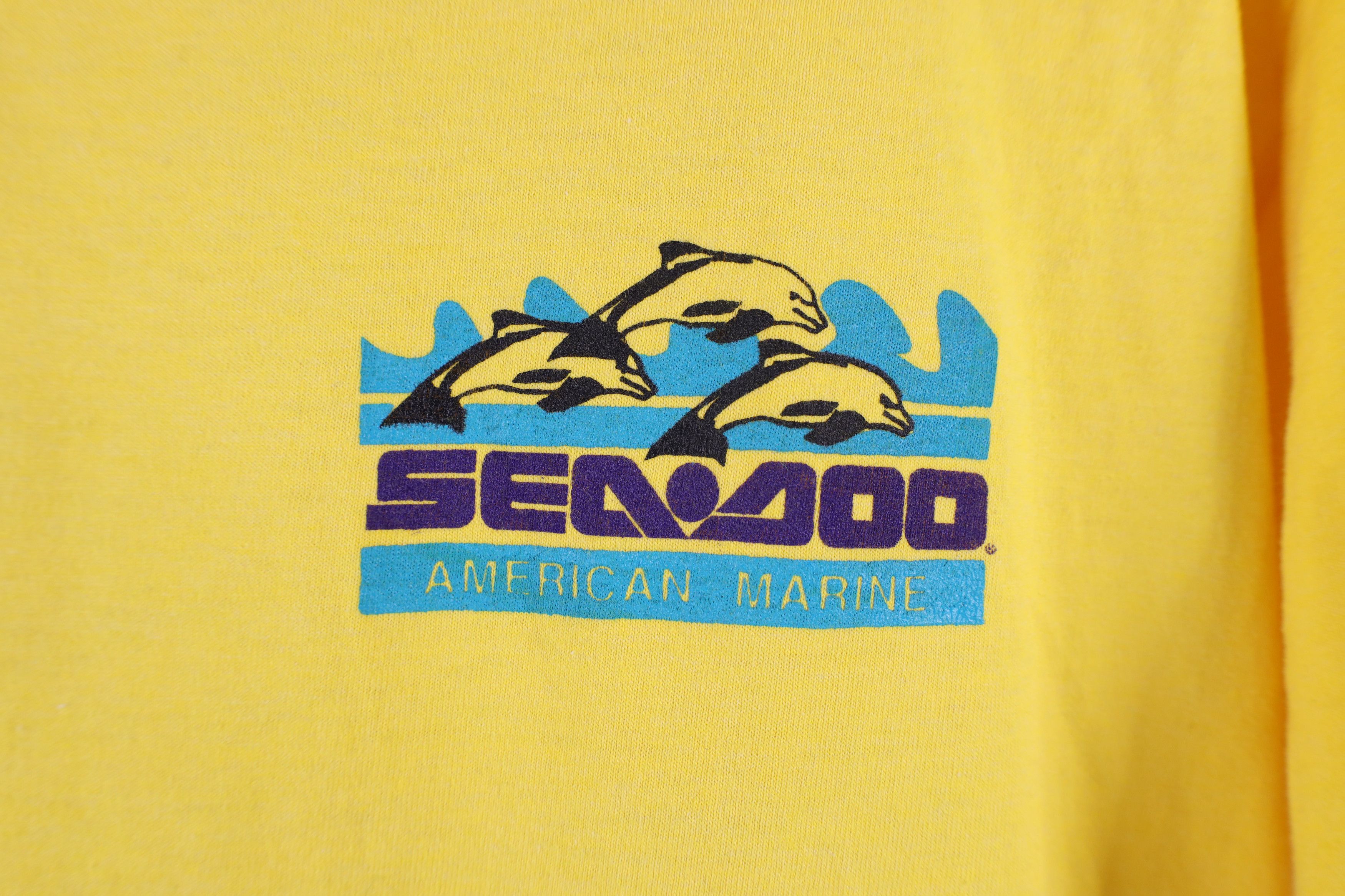 Vintage Vintage 80s 90s Sea Doo American Marine Dolphin T-Shirt USA Size US XL / EU 56 / 4 - 4 Thumbnail