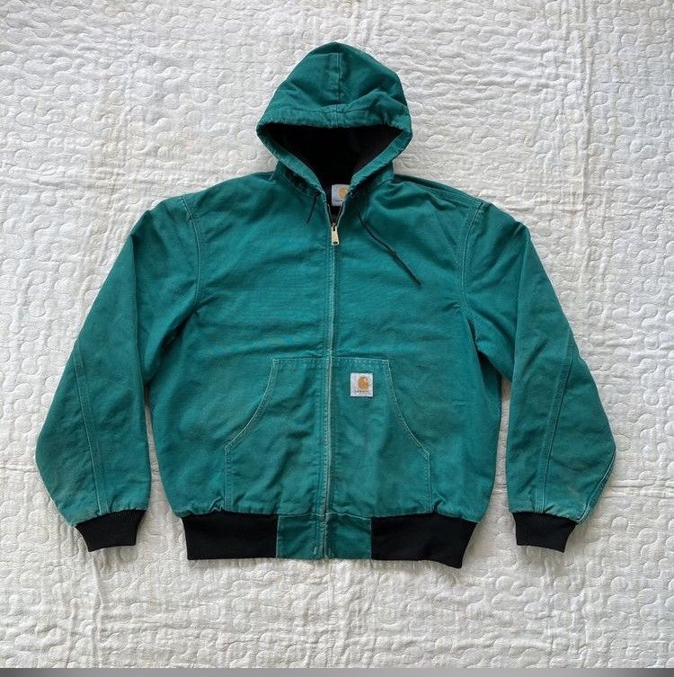 Carhartt Vintage 90s Carhartt Duck Canvas Hooded Jacket Size US M / EU 48-50 / 2 - 1 Thumbnail