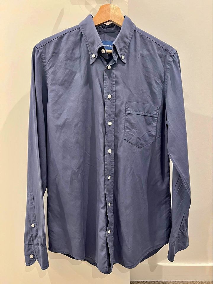 Christian Kimber Essential Garment Dyed Shirt - Slate Size US M / EU 48-50 / 2 - 3 Thumbnail