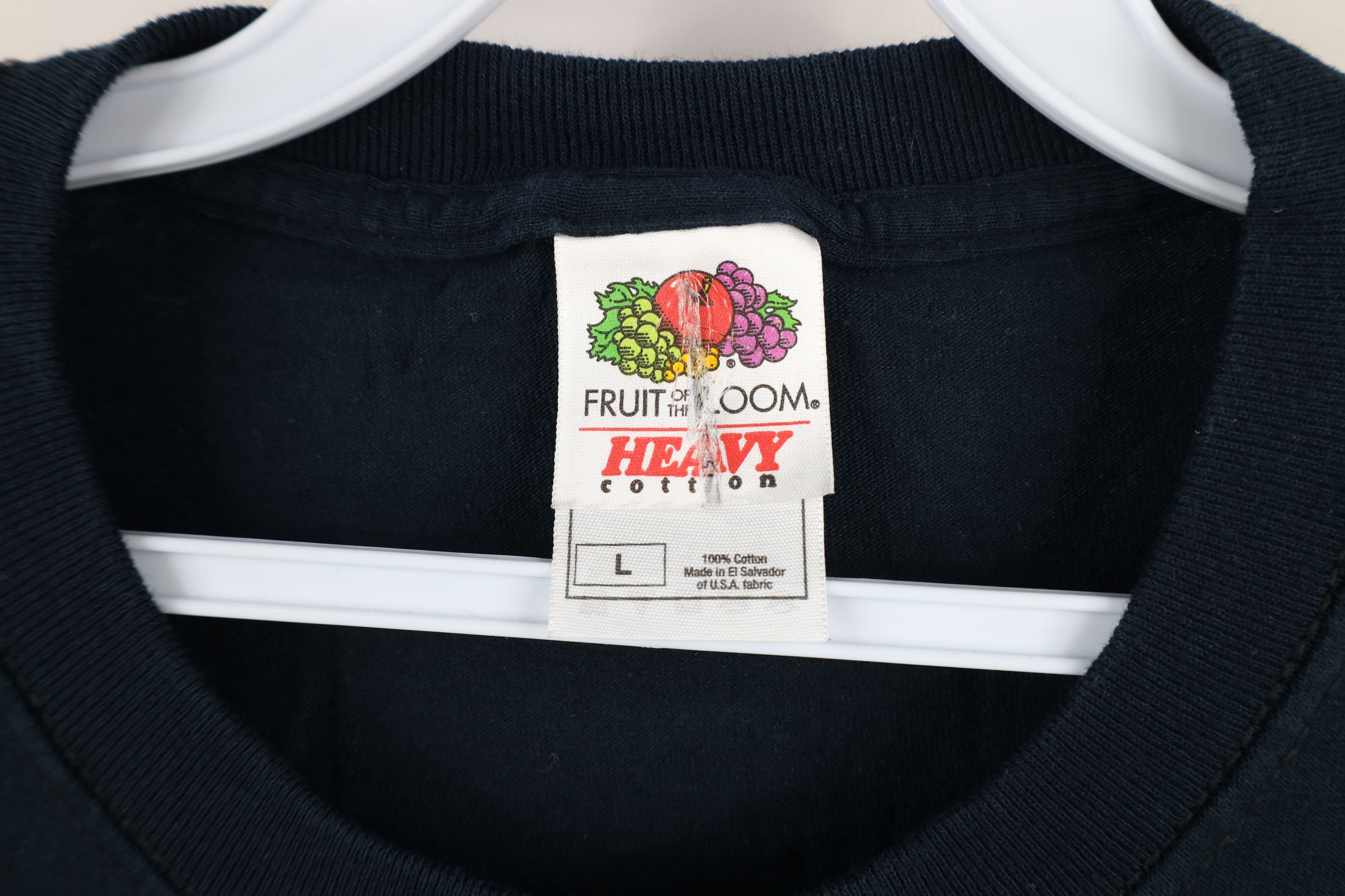 Vintage Vintage 90s Y2K Streetwear Blank Heavy Cotton T-Shirt Black Size US L / EU 52-54 / 3 - 4 Thumbnail