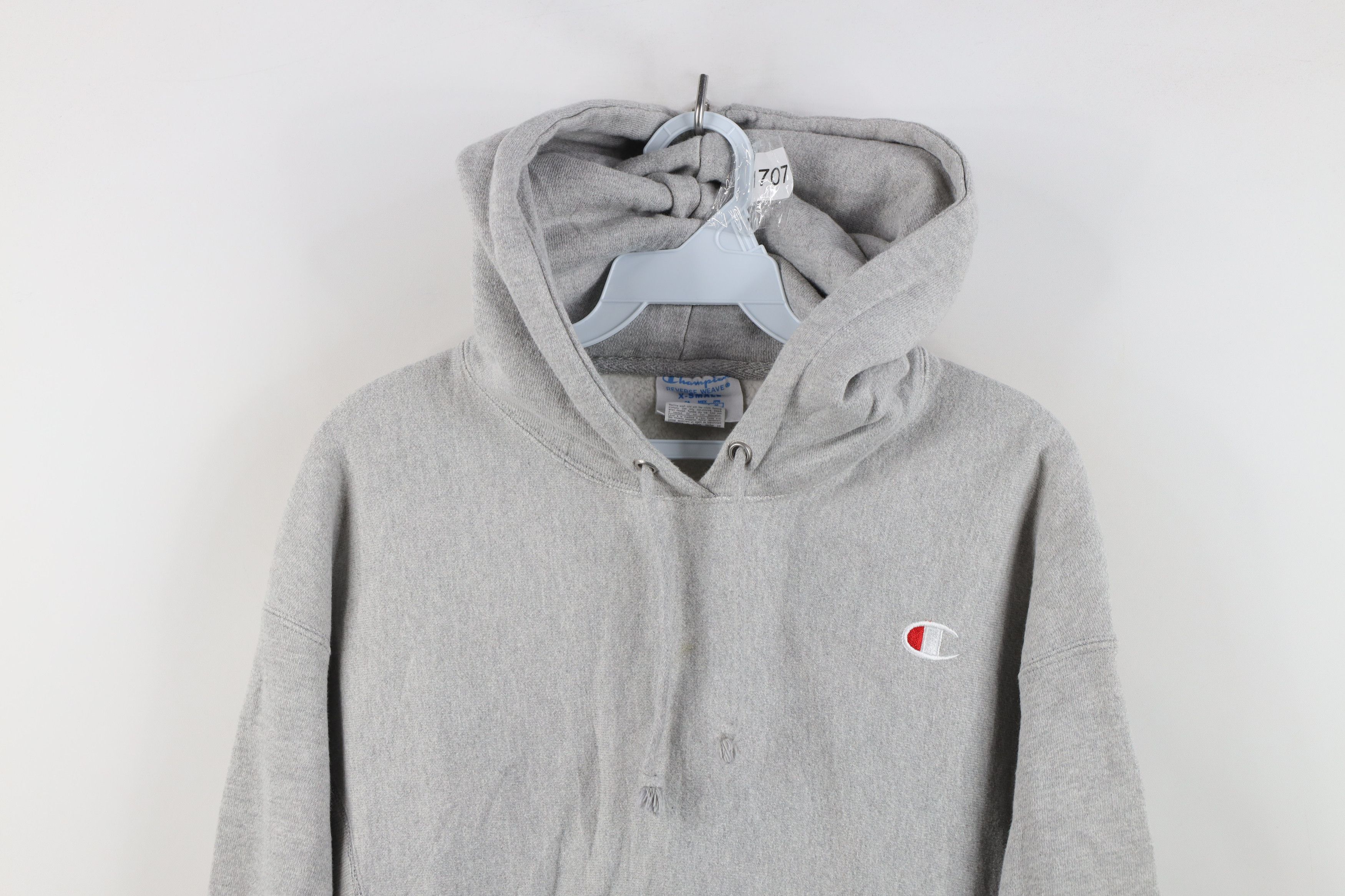 Champion Y2K Champion Reverse Weave Hoodie Sweatshirt Heather Gray Size XS / US 0-2 / IT 36-38 - 2 Thumbnail