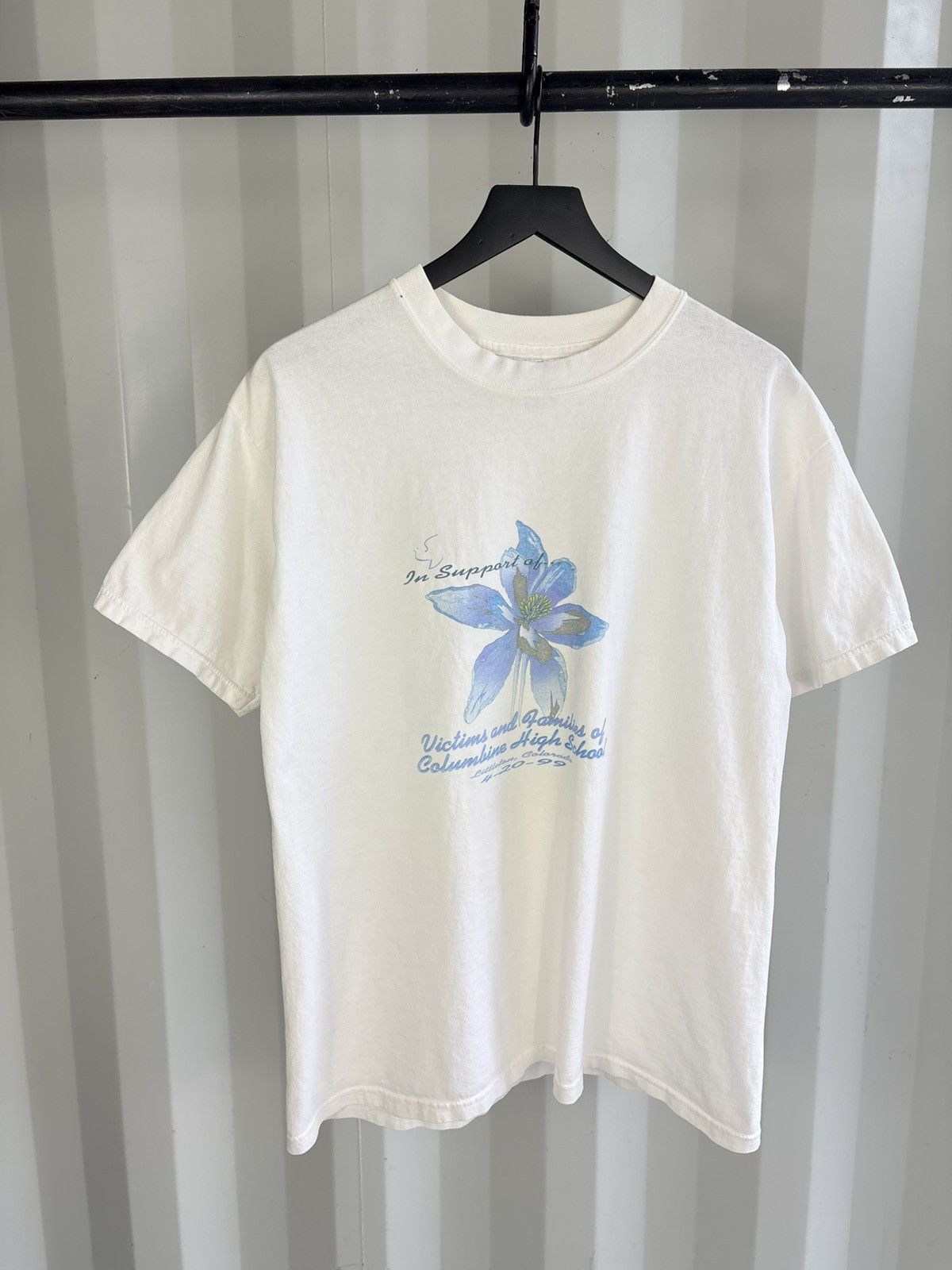 Thrashed Columbine Faded Distressed Shirt GRUNGE Band