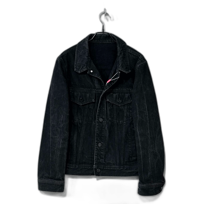 Louis Vuitton Vintage Black Denim Jacket by Louis Vuitton-yf Size US L / EU 52-54 / 3 - 1 Thumbnail