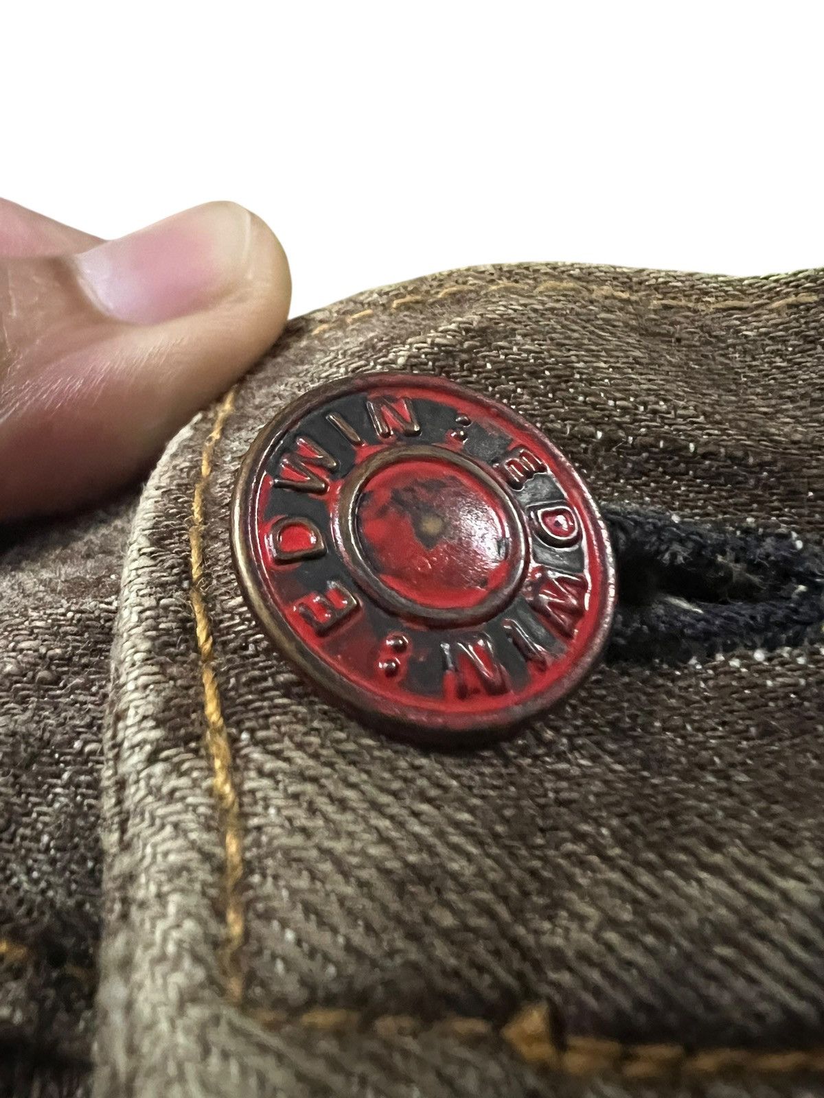 Kapital Vintage Edwin Brown 503 Clawmark Mud wash Jean Size US 31 - 9 Thumbnail