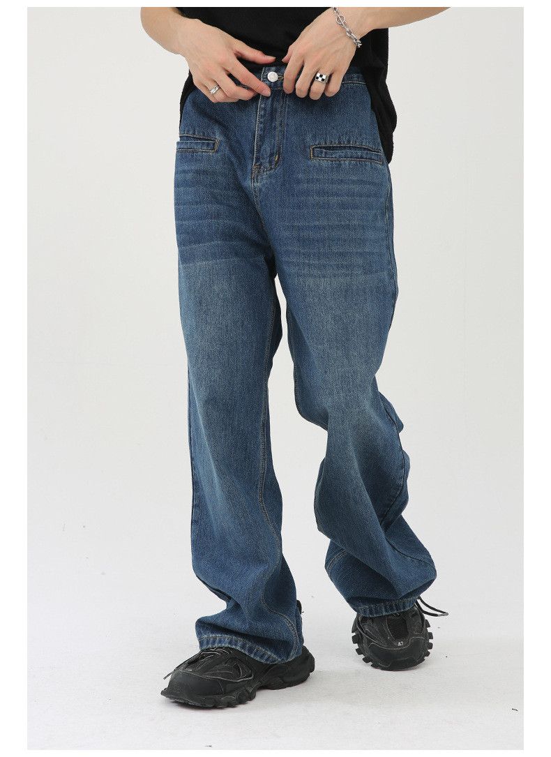 Japanese Brand Retro pocket design straight jeans Japanese loose Size US 32 / EU 48 - 2 Thumbnail