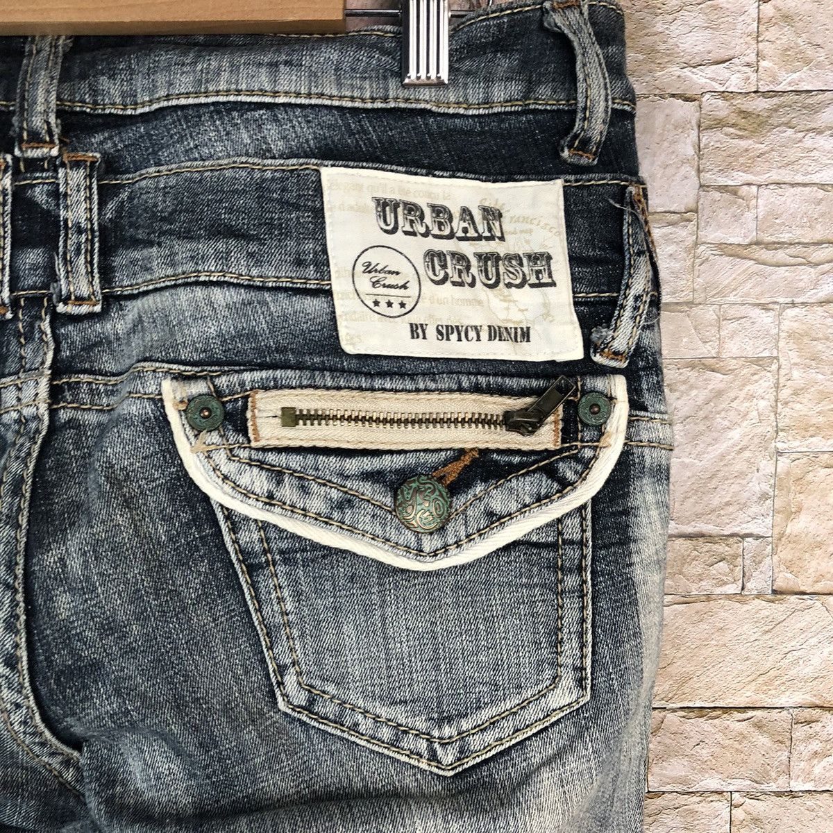Japanese Brand Urban Crush faded Blue denim Jeans #A996 Size 30" / US 8 / IT 44 - 18 Thumbnail