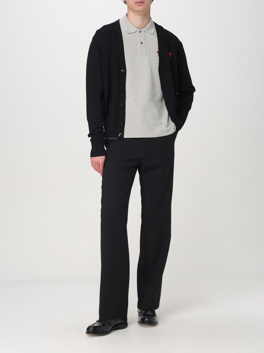 AMI AMI PARIS Small A Heart Cardigan Black Wool Size US L / EU 52-54 / 3 - 5 Thumbnail