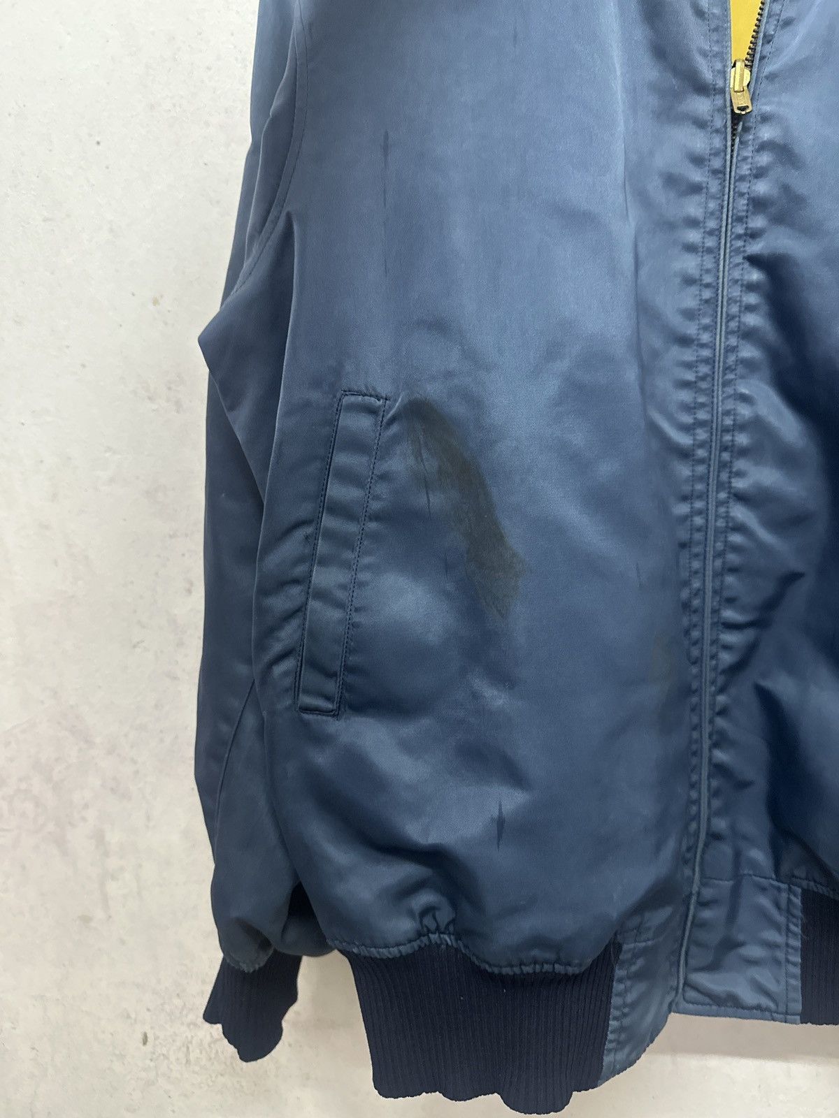 Vintage 👹THRASHED MA-1 Man Intermediate Bomber Jacket Size US M / EU 48-50 / 2 - 9 Thumbnail