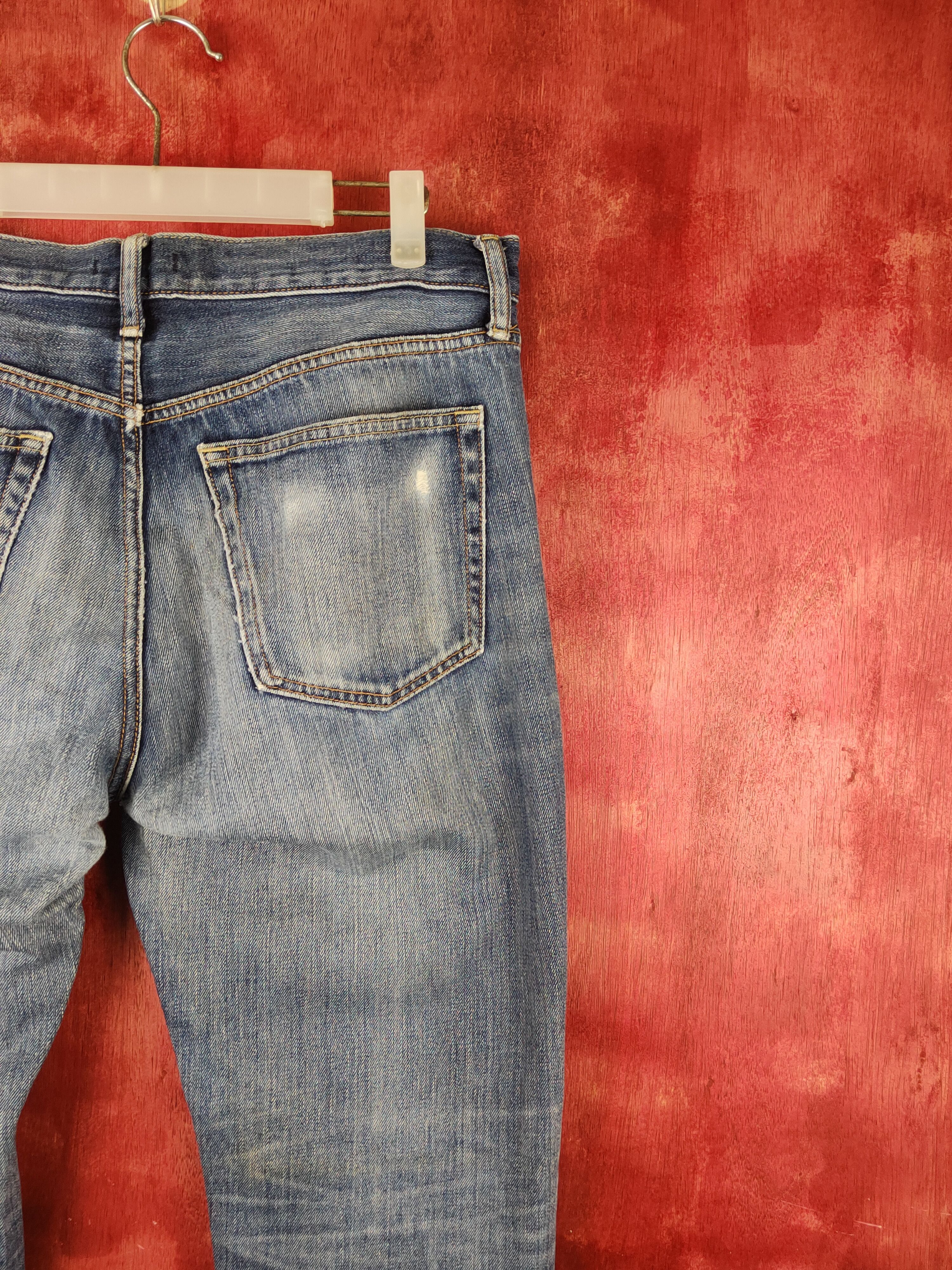 Japanese Brand Uniqlo vintage Dark Blue Faded jeans Denim #S1547 Size US 34 / EU 50 - 11 Thumbnail