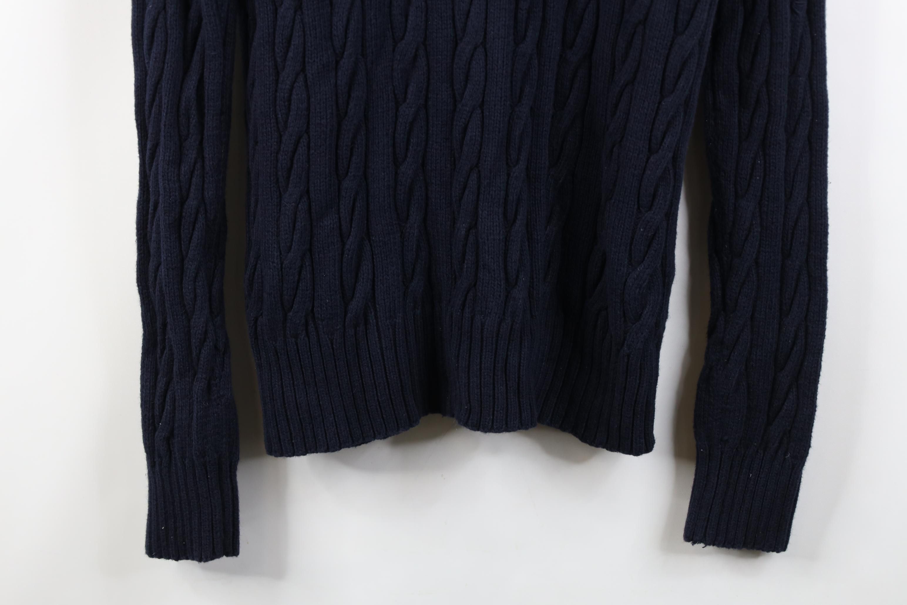 Polo Ralph Lauren Vintage 90s Ralph Lauren Chunky Cable Knit Sweater Blue Size XL / US 12-14 / IT 48-50 - 3 Thumbnail