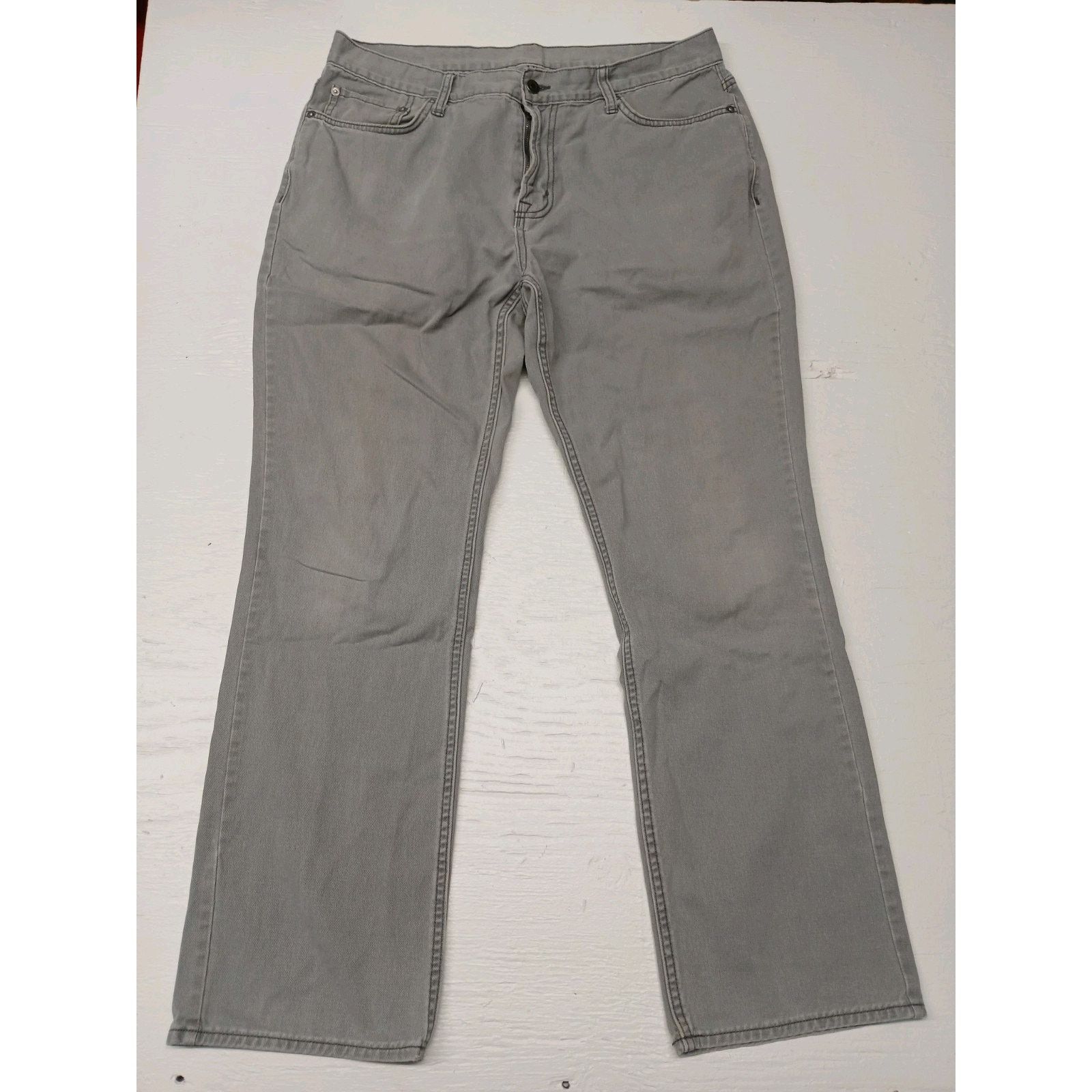 Other Unbranded (36x32) Gray Boot Cut Relaxed Denim Jeans Size US 36 / EU 52 - 1 Thumbnail