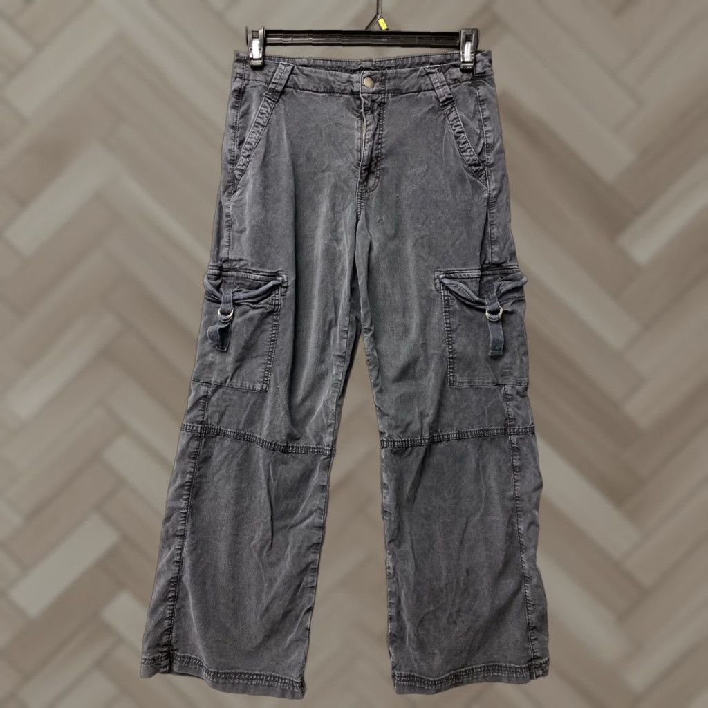 American Eagle Outfitters VINTAGE American Eagle Womens Pants Size 4 Grey Wide Leg Chino Relaxed Fit Casual Size 27" / US 4 / IT 40 - 1 Thumbnail