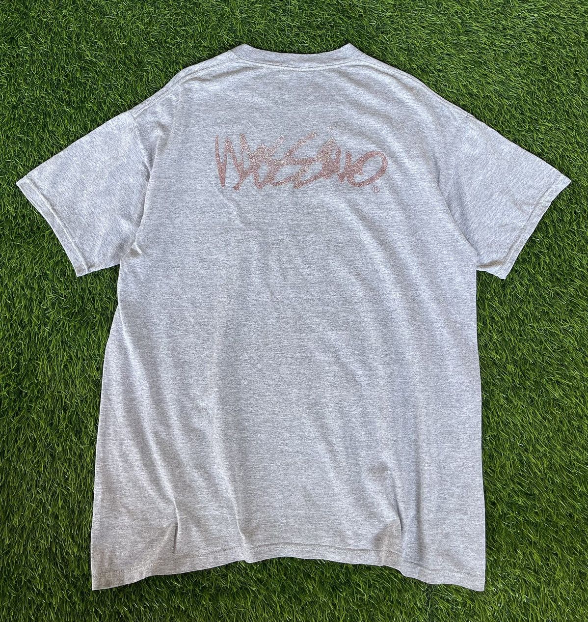 Mossimo Vintage’90s Thrashed🔥MOSSIMO🔥Big Logo Back Hit Faded Tshirt Size US L / EU 52-54 / 3 - 16 Thumbnail