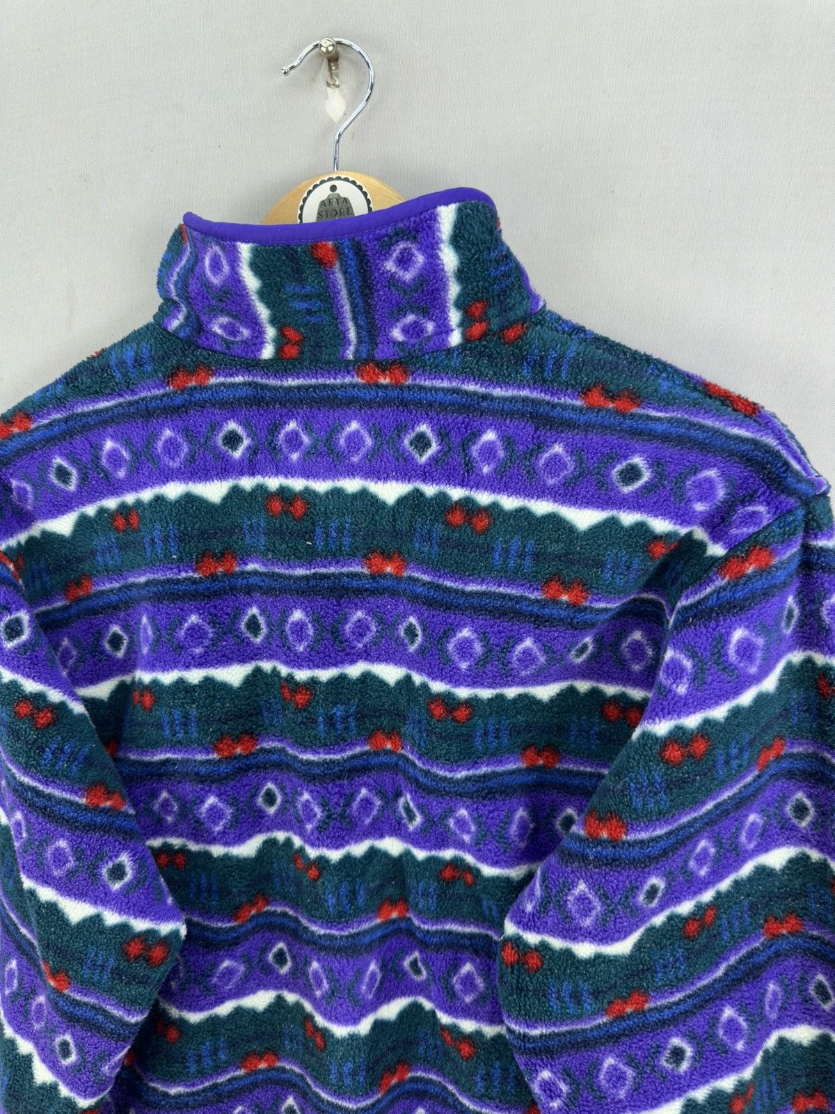 L.L. Bean Vintage 90’s L.L Bean Geo Print Fleece Pullover Jacket Size US M / EU 48-50 / 2 - 5 Thumbnail