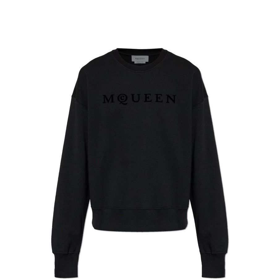 Alexander McQueen ALEXANDER MCQUEEN Black Cotton Sweatshirt New & Authentic (M Size US M / EU 48-50 / 2 - 1 Preview