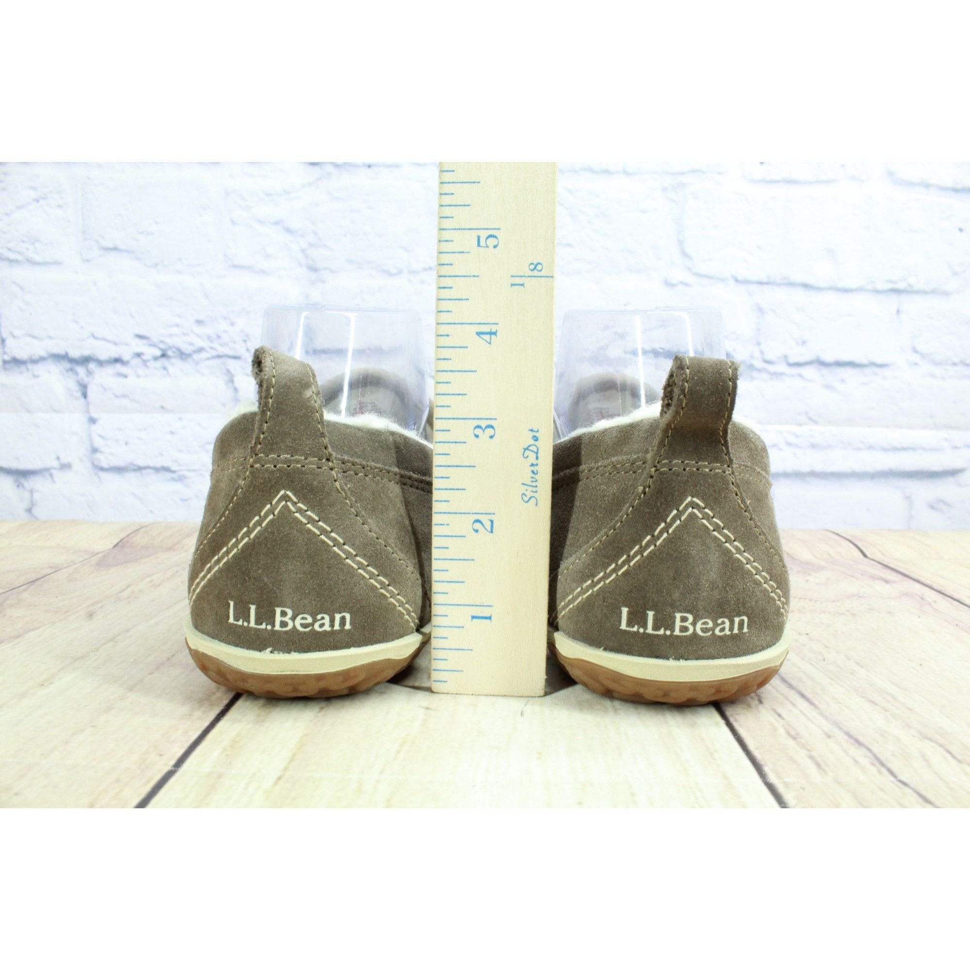 L.L. Bean LL Bean Dark Cement Fleece Lined Mountain Moccasins Size US 8 / IT 38 - 7 Thumbnail