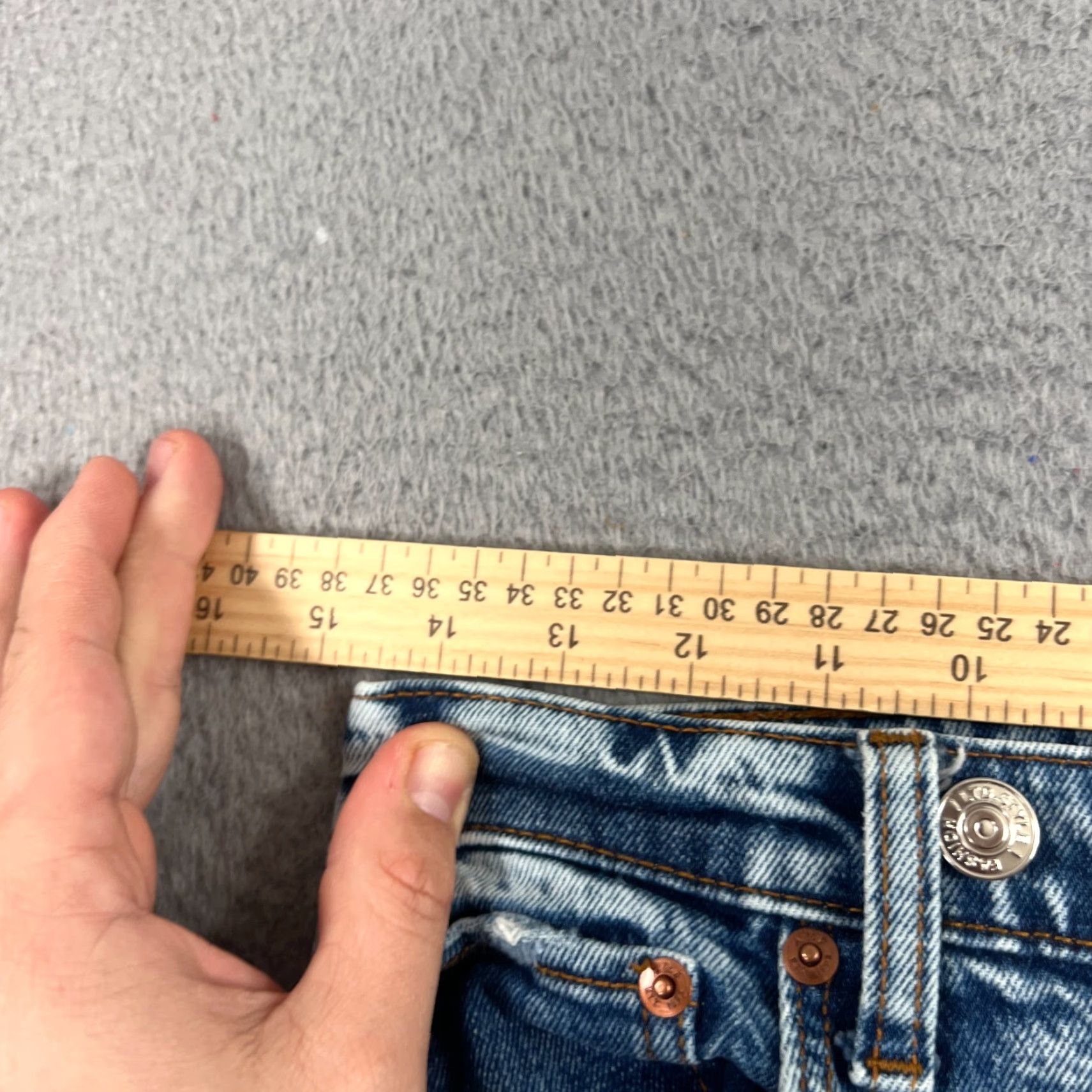 Abercrombie & Fitch Abercrombie & Fitch Jeans 90s Straight High Rise 29/8 Denim Light Wash Women Regular 5-Pocket Blue Cotton Denim Jeans Size 30" / US 8 / IT 44 - 5 Thumbnail