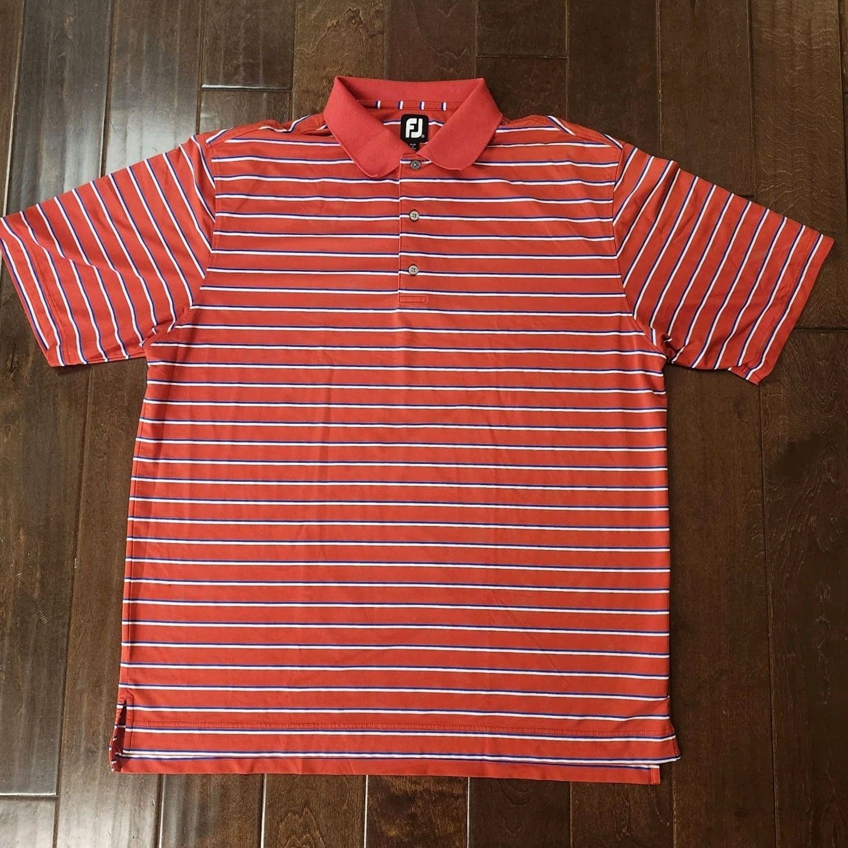 Footjoy Footjoy Polo Shirt Mens 2XL Red Striped Performance Golf Activewear Top Size US XXL / EU 58 / 5 - 2 Thumbnail