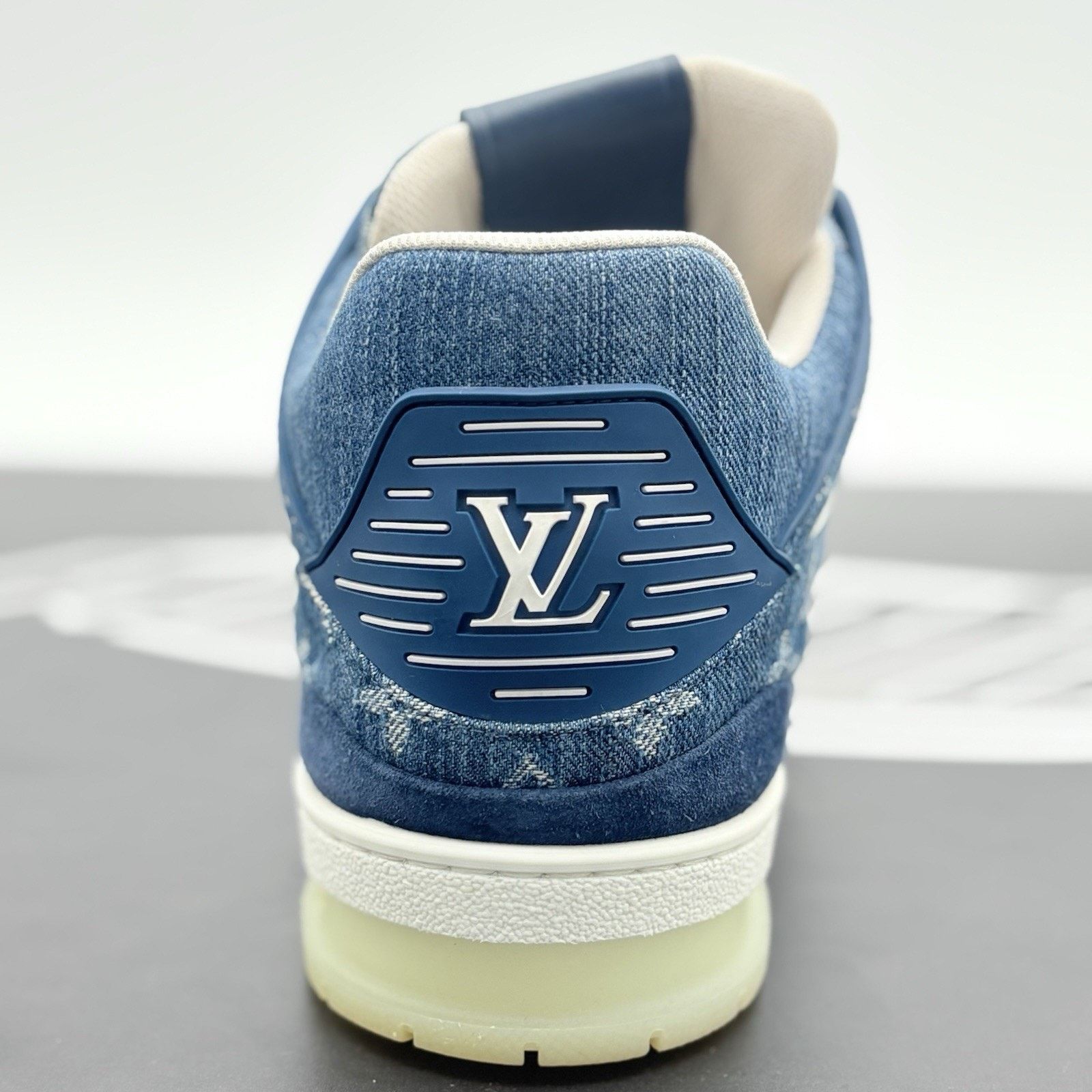 Louis Vuitton Louis Vuitton Denim Mid Trainer ' Blue ' | SUPER CLEAN! Size US 10 / EU 43 - 9 Thumbnail