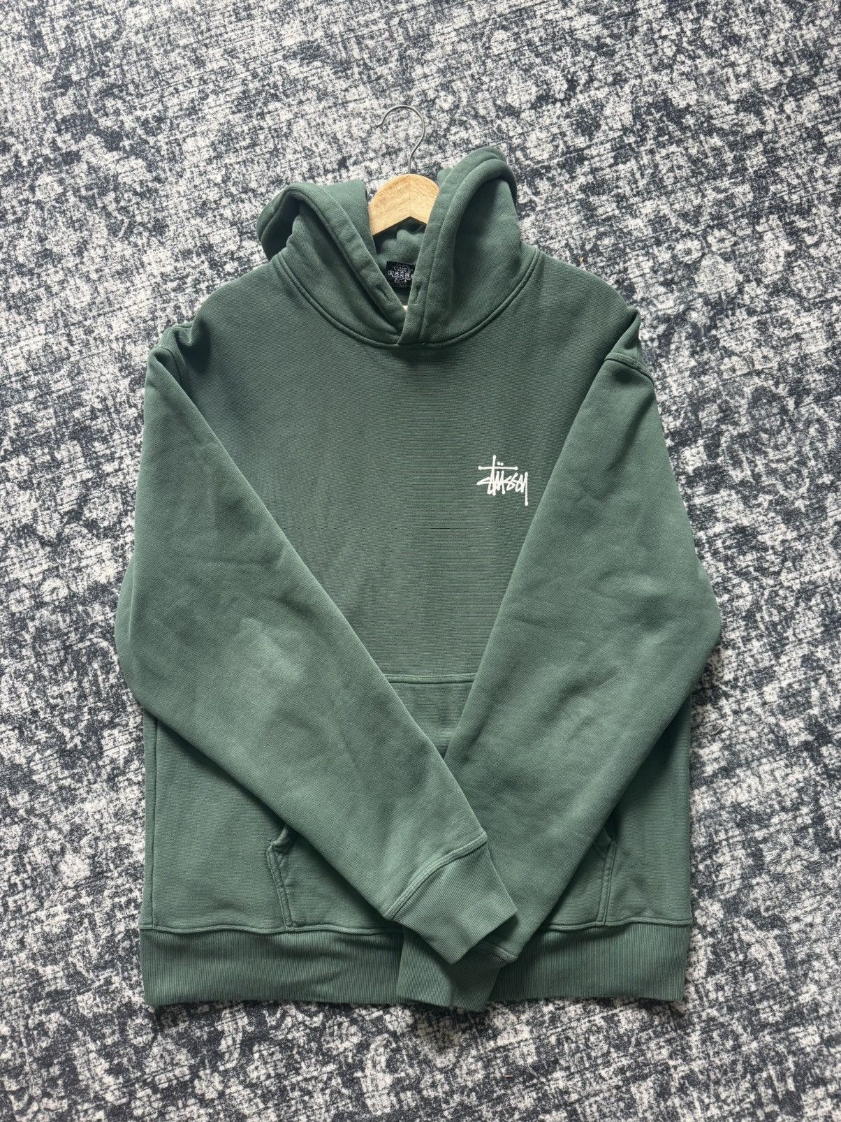 Stussy Stussy Basic Pigment Dyed Hoodie 'Forest' Size US L / EU 52-54 / 3 - 2 Thumbnail