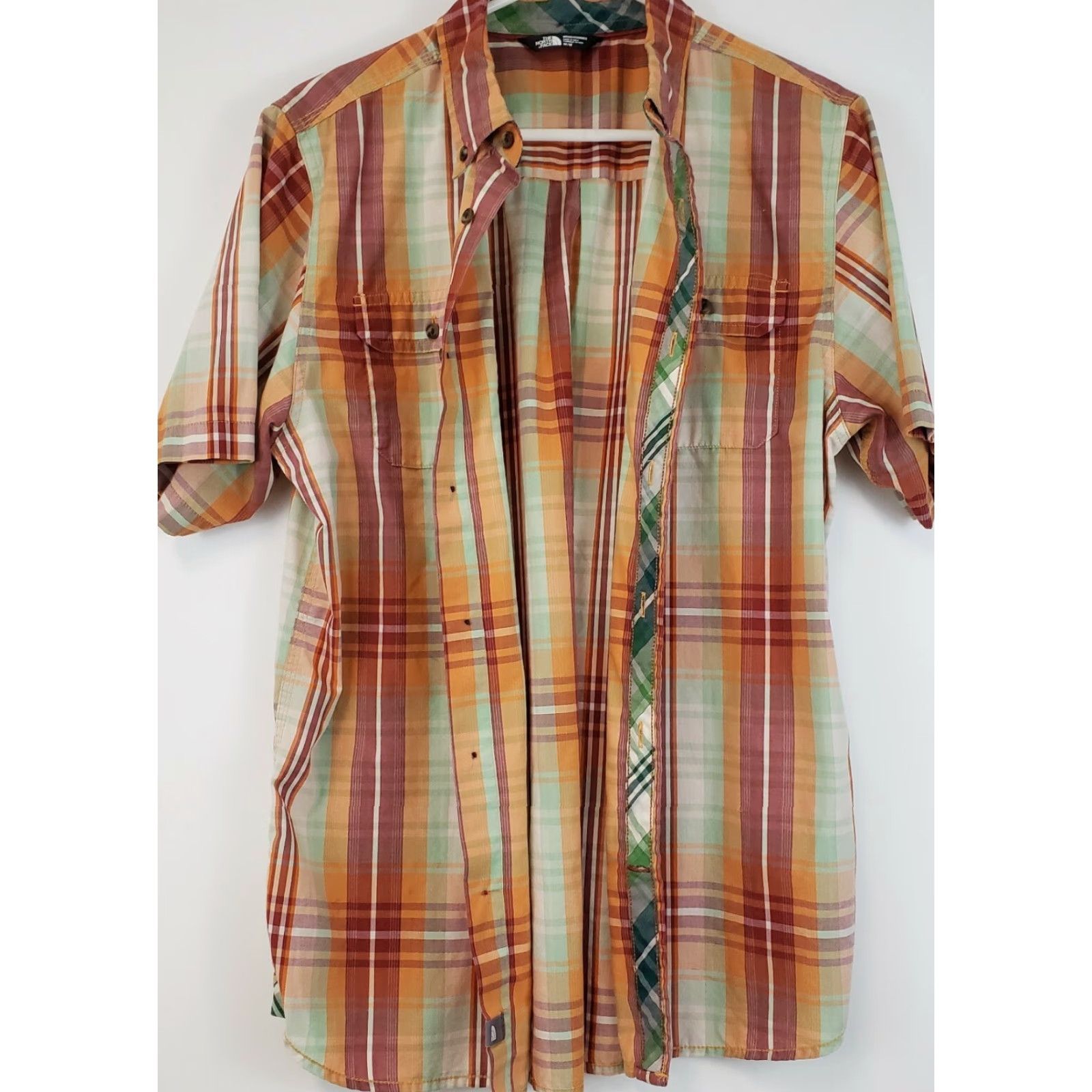 The North Face VINTAGE The North Face Button-Up Shirt Lot of 2 Adult Medium Red Blue Plaid Short Sleeve Casual Mens Size US M / EU 48-50 / 2 - 3 Thumbnail