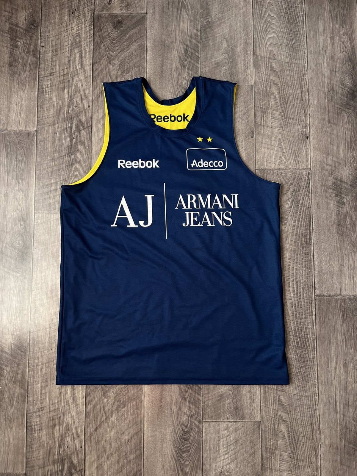 Vintage Reebok Olimpia Milano Armani Jeans Adecco Jersey 3XL