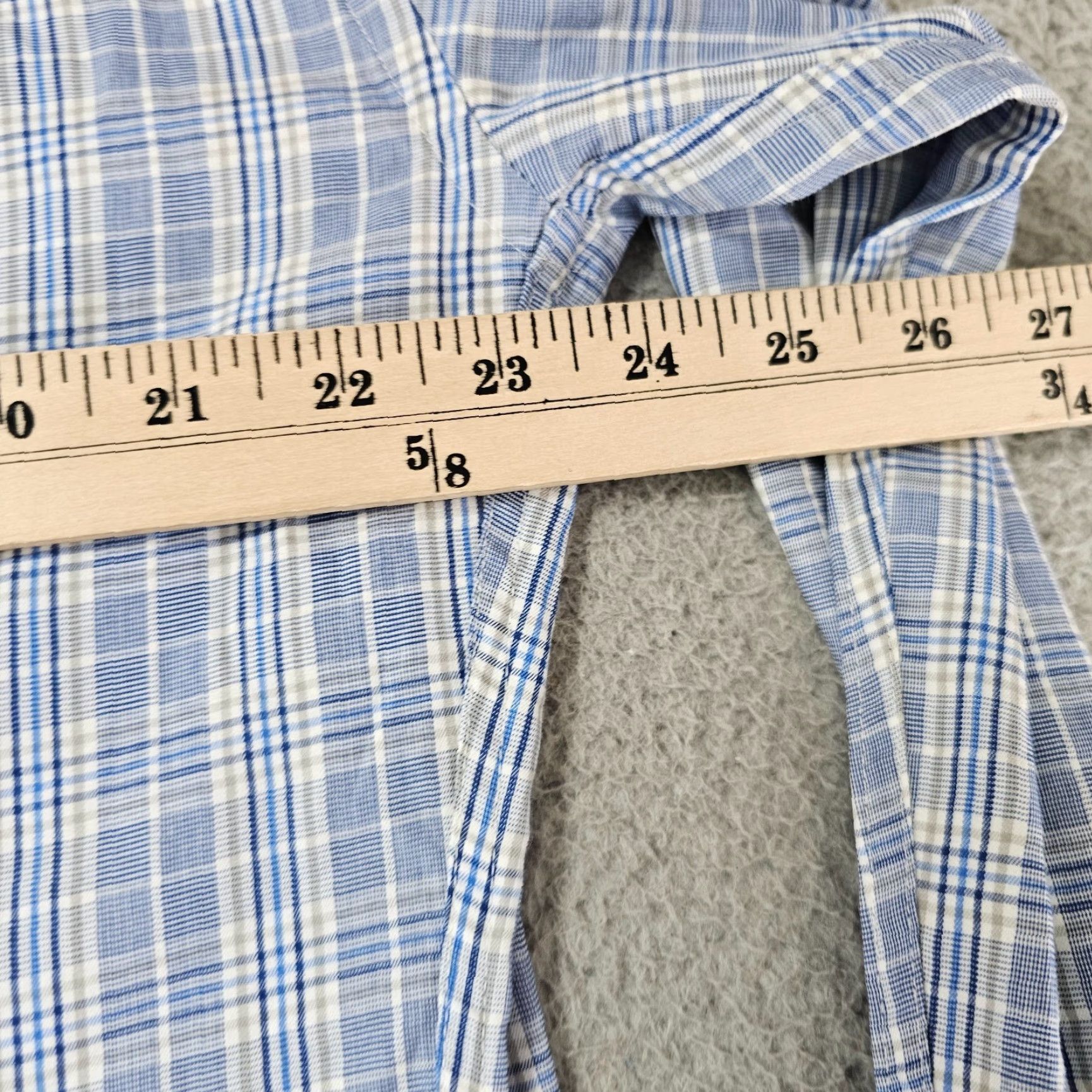 Peter Millar Peter Millar Shirt Mens Large Blue White Check Woven Button Up Cotton Size US L / EU 52-54 / 3 - 7 Thumbnail