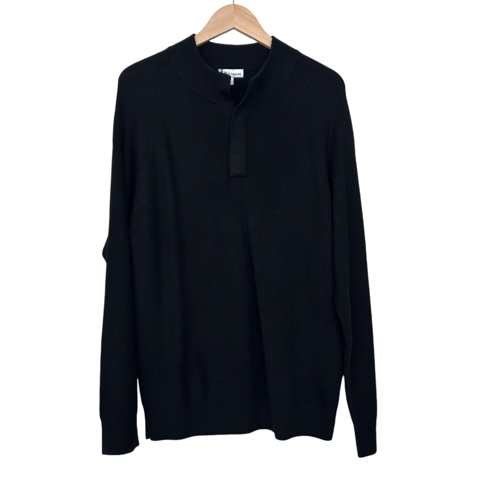 Peter Millar Peter Millar Crown Black Merino Wool Apres Ski Sweater Sz L Size US L / EU 52-54 / 3 - 8 Thumbnail