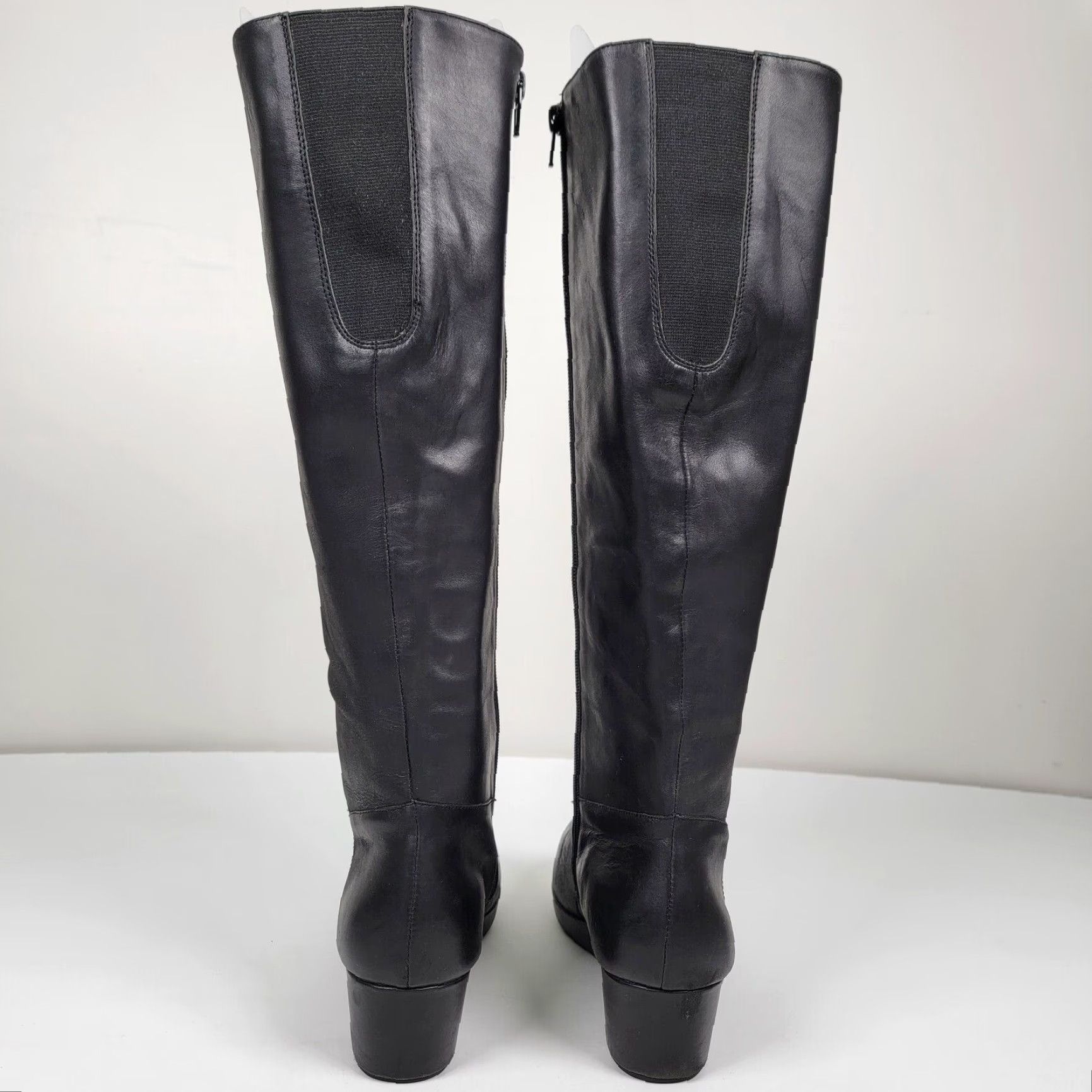 Vintage VINTAGE Yiga Knee High Black Leather Womens Size 10 Wedge Boots by Chocolat Blu Blade Boots Size US 10 / IT 40 - 6 Thumbnail